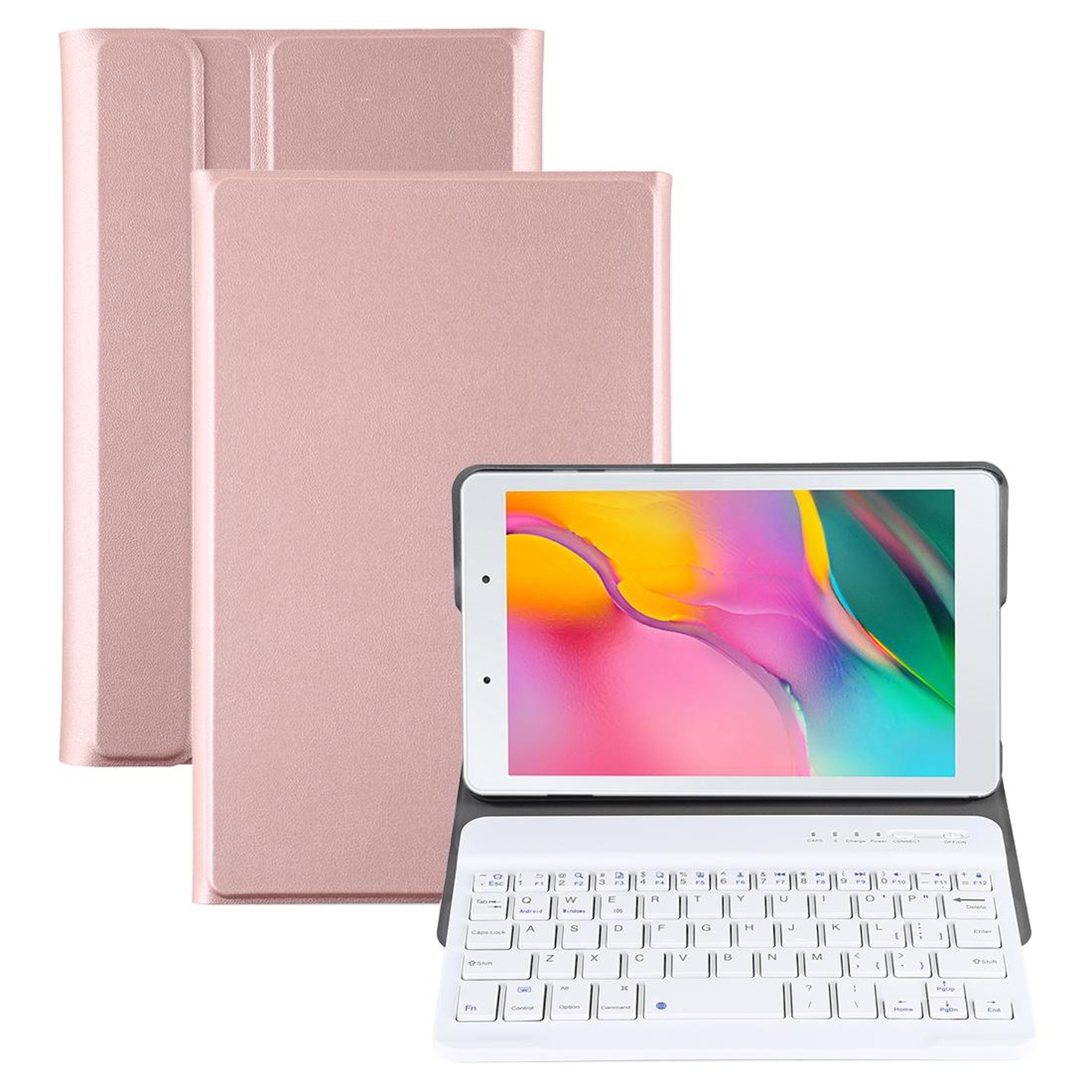 Galaxy Tab A 8.0 2019 Bluetooth Keyboard Case with Detachable Magnetic Keyboard and Leather Stand Cover – view 15