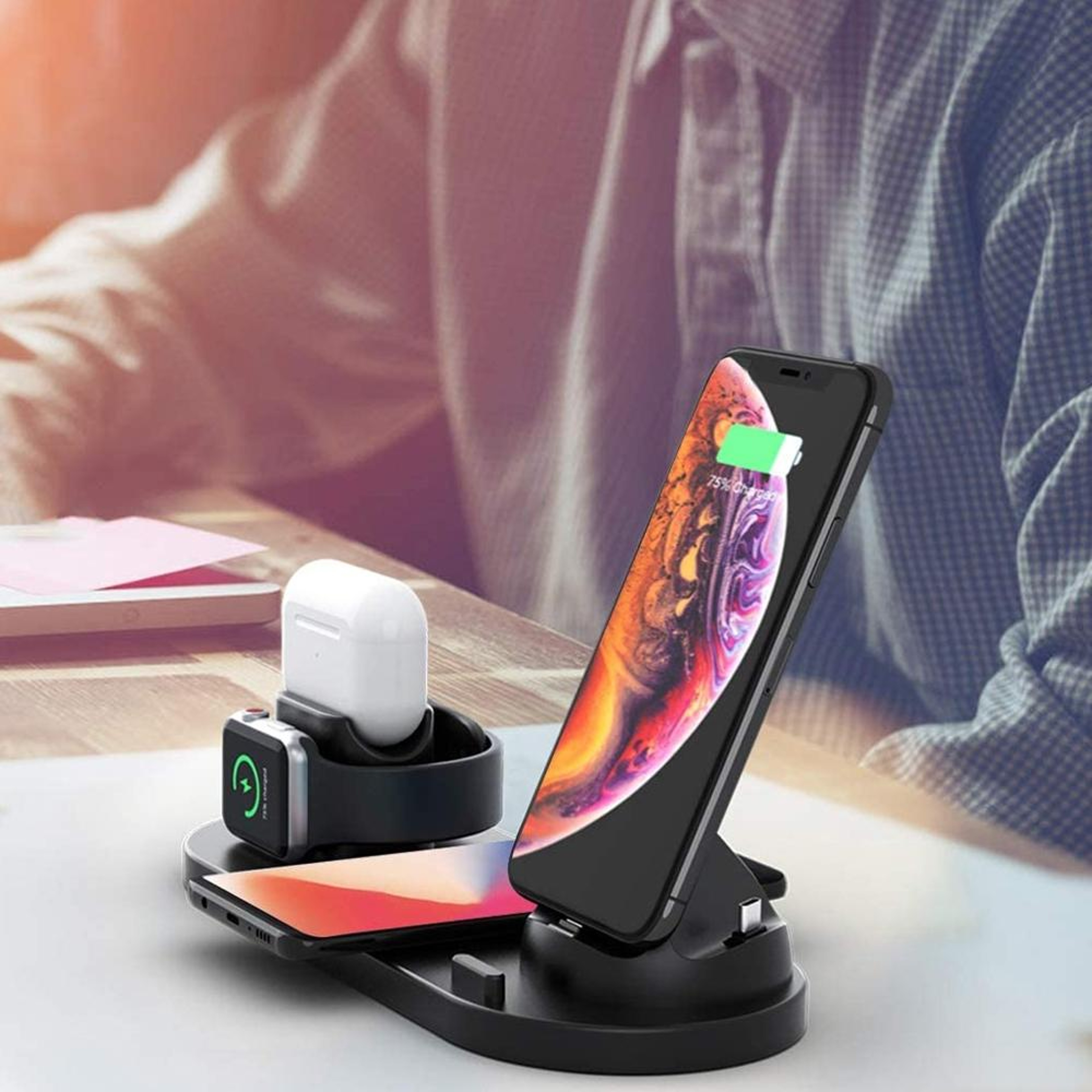 6-in-1 Wireless Charging Station for iPhone Apple Watch AirPods & Android Fast Charger – view 9