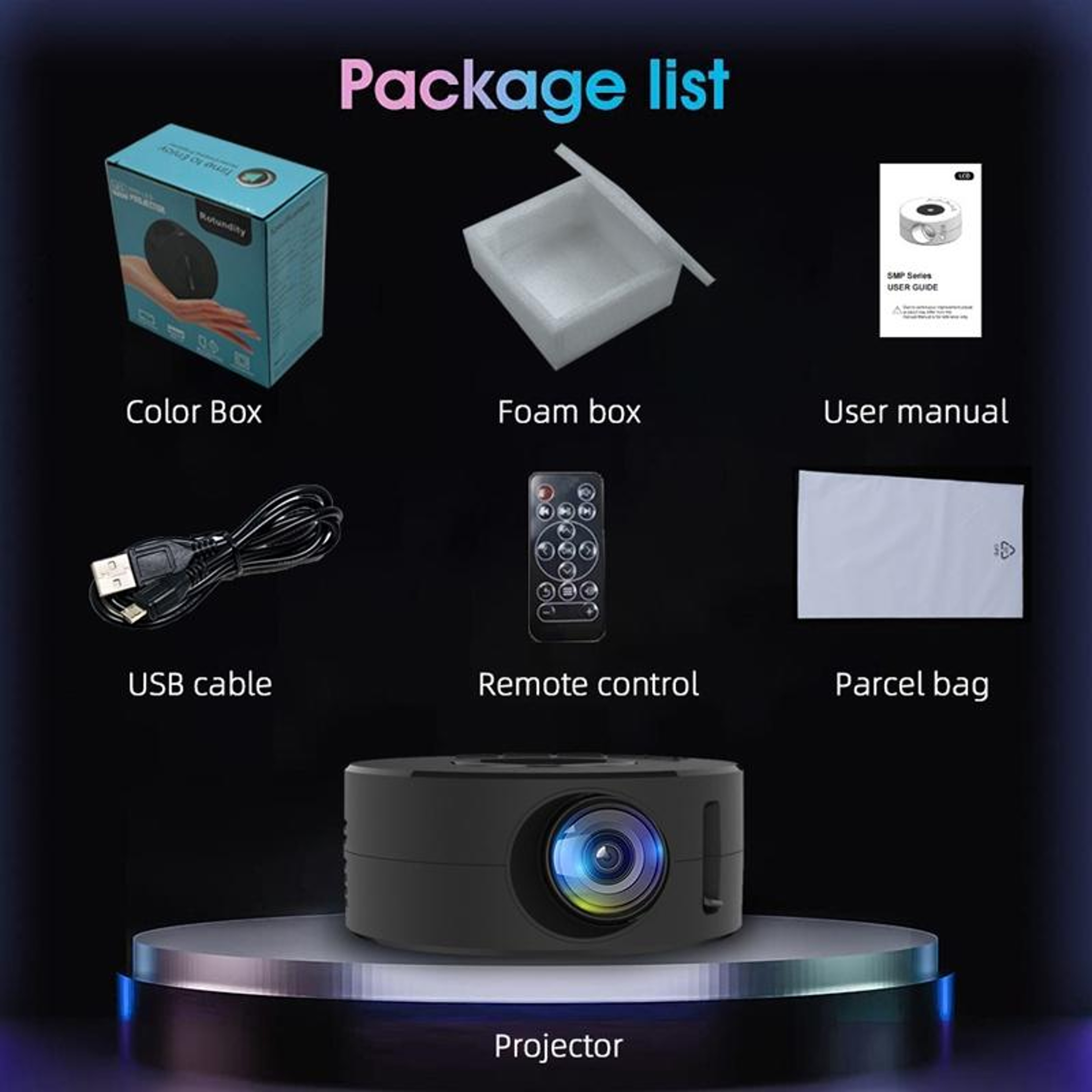 YT200 Mini Projector USB Powered Portable Projector for Phone Screen Home Entertainment – view 7