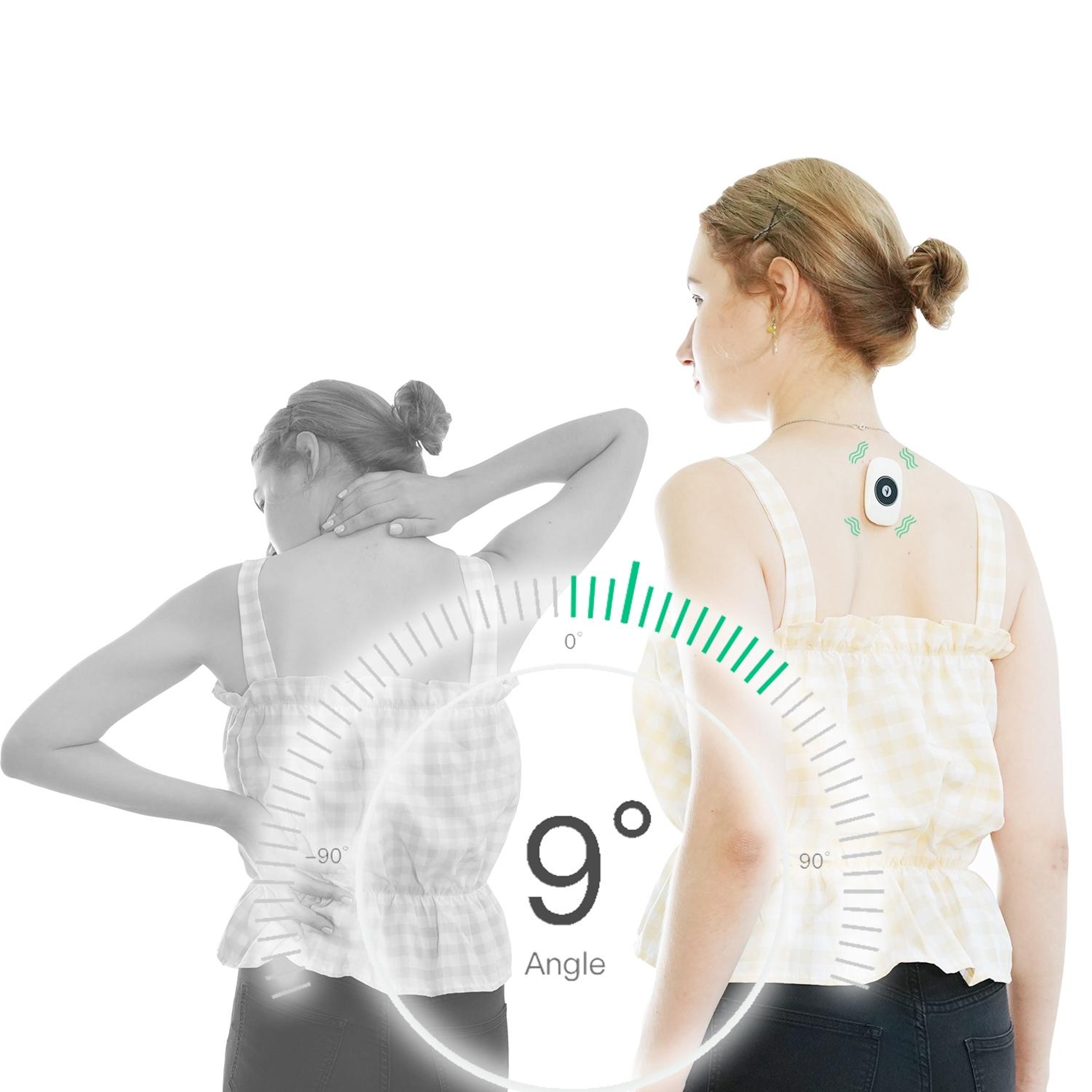 Smart Sensor Posture Corrector with App Real-Time Posture Trainer for Sitting and Standing – view 4