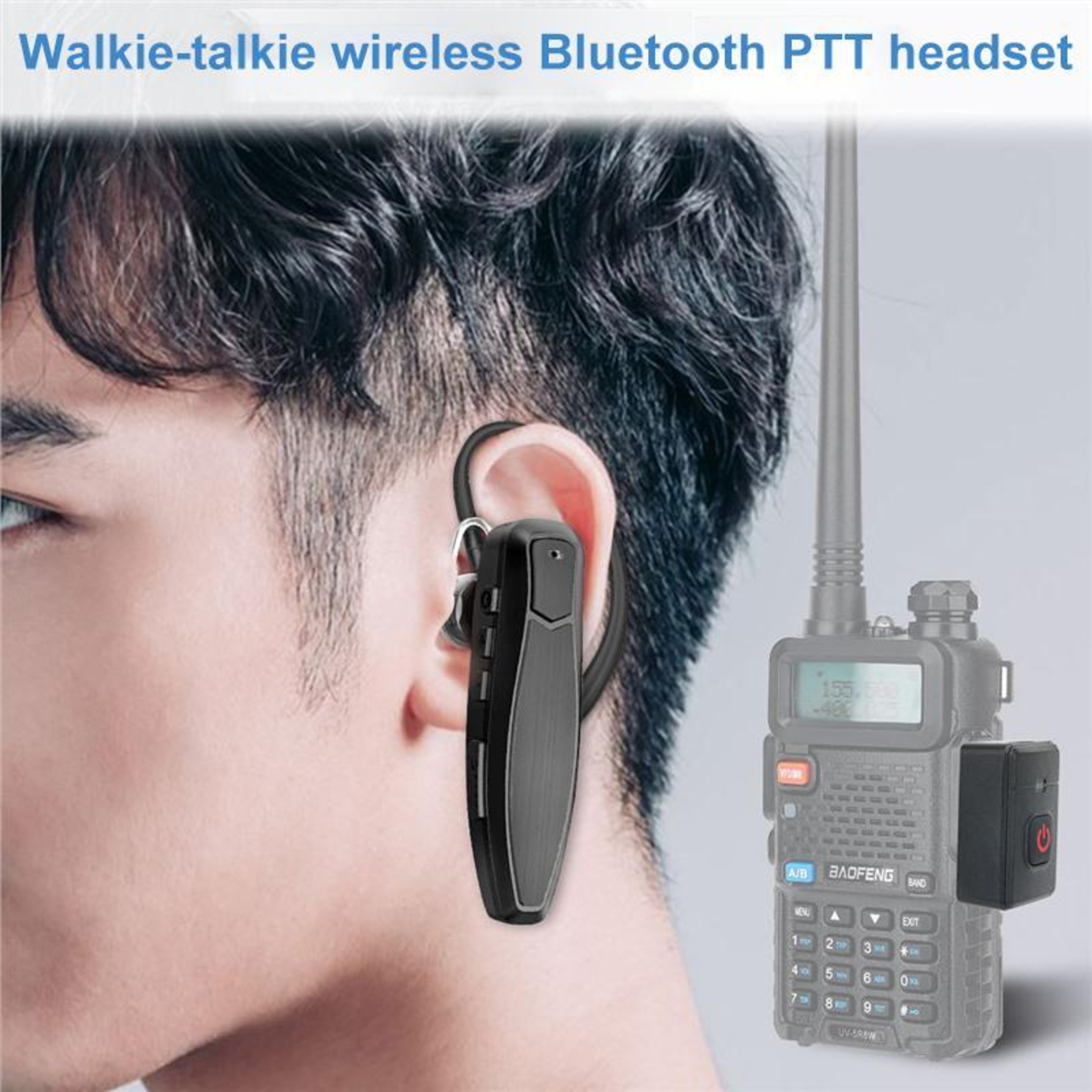 Walkie Talkie Bluetooth Headset Wireless Radio Earpiece for Baofeng UV-5R BF-888S Quansheng UV-K5 K6 – view 9