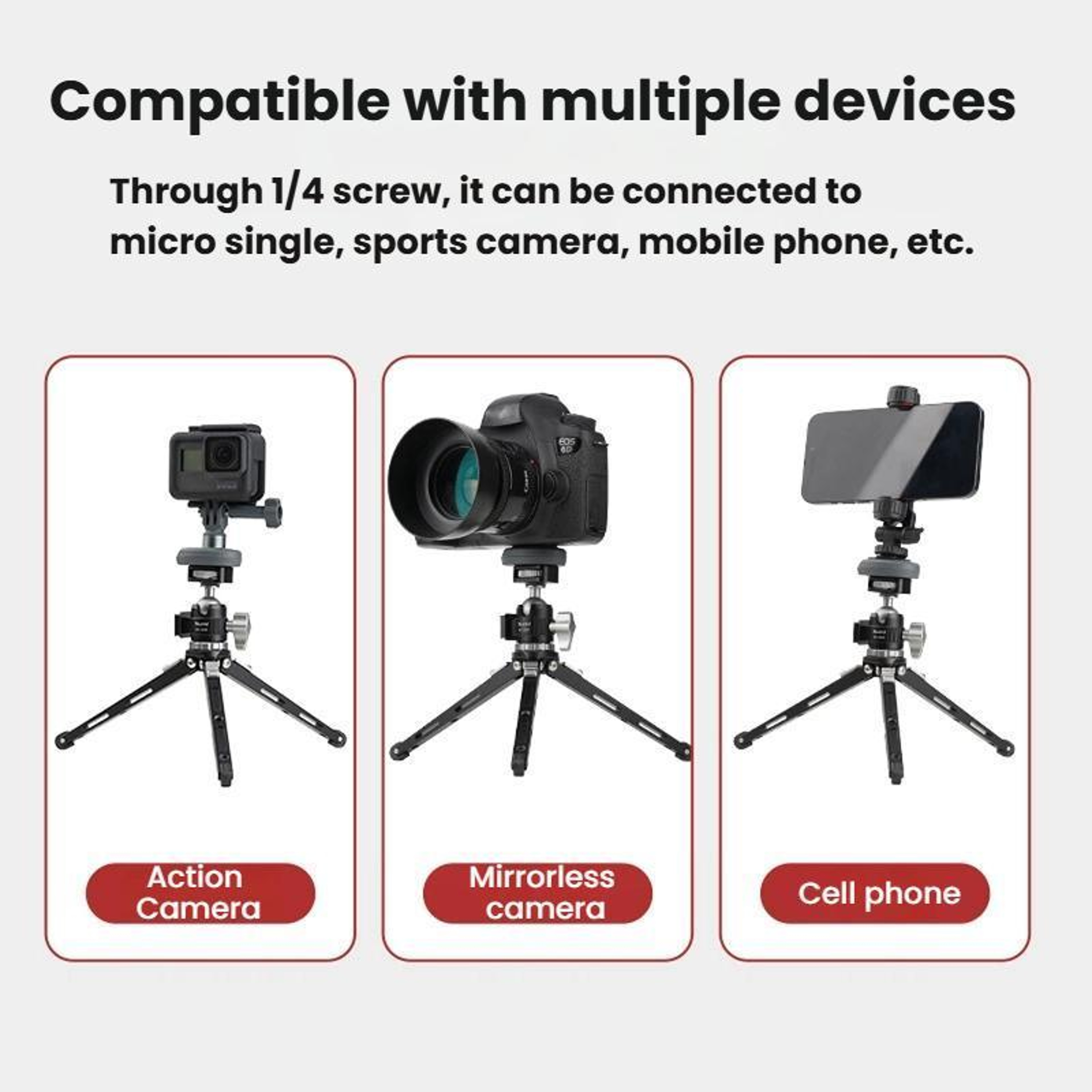 COBONE CQ-1 Quick Release Mount Plate for Camera Gimbal Phone Mirrorless & Action Camera Adapter – view 6