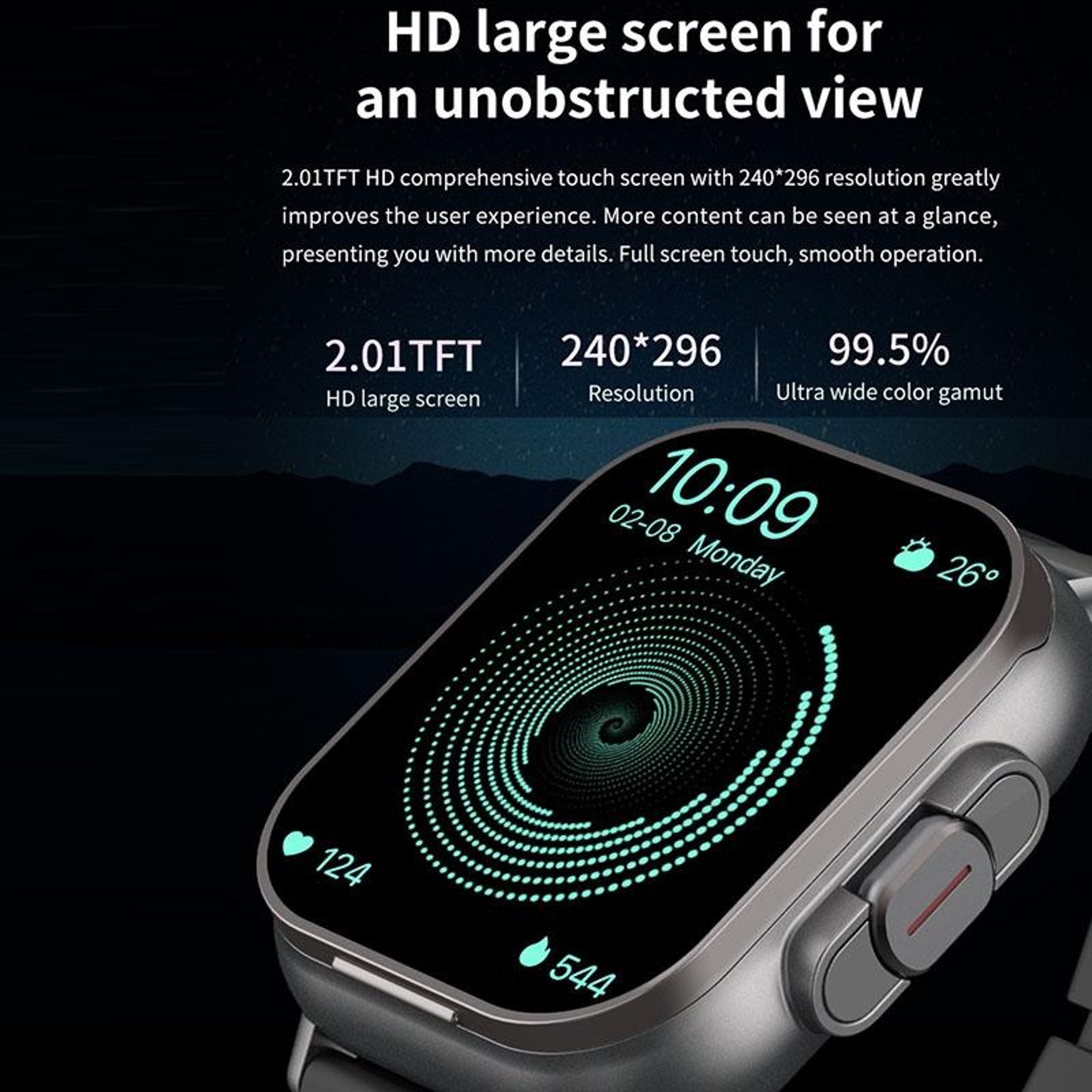 D8 Bluetooth Smart Watch with Earbuds NFC Health Monitoring Fitness Tracker Steel Band – view 4