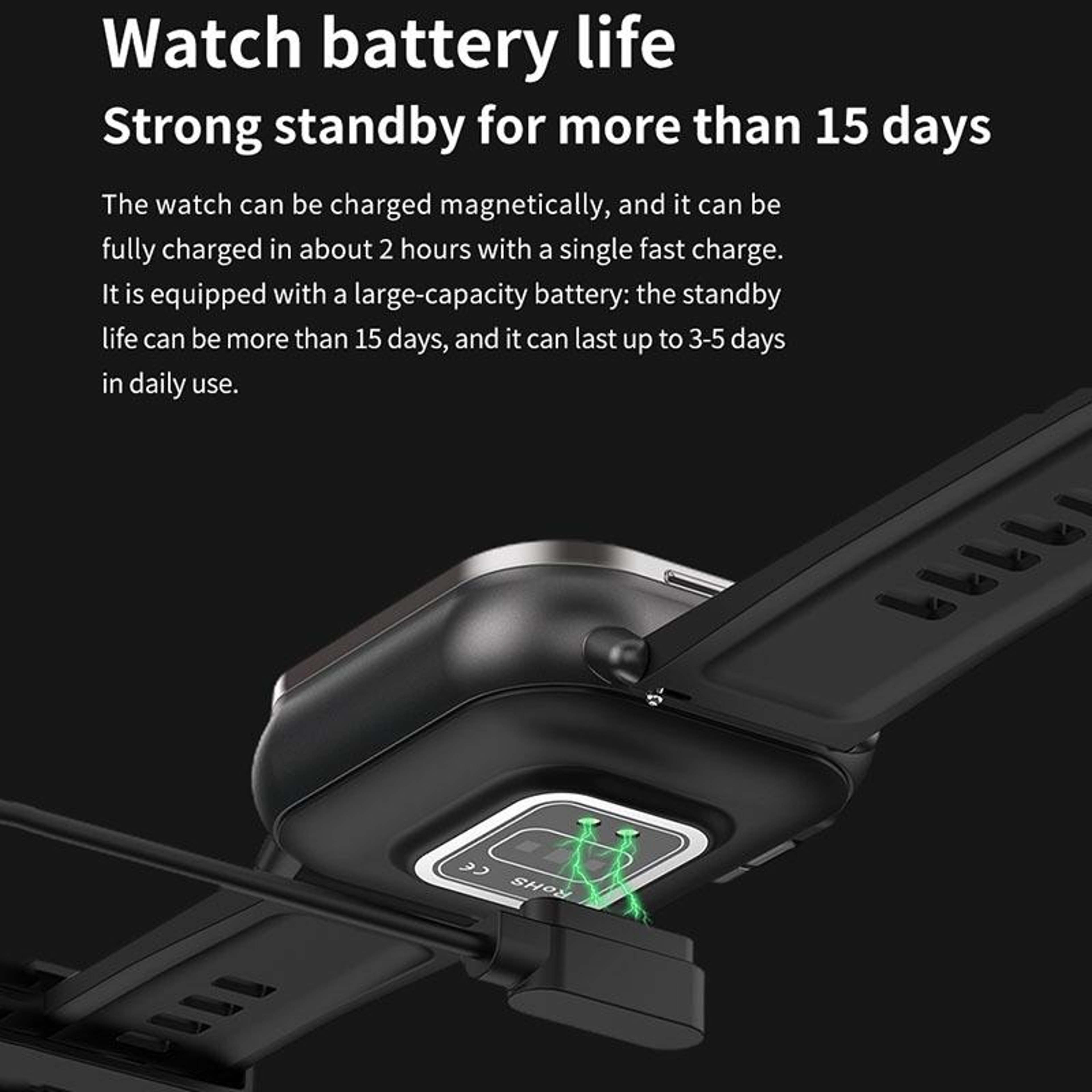 D8 Bluetooth Smart Watch with Earbuds NFC Health Monitoring Fitness Tracker Steel Band – view 5
