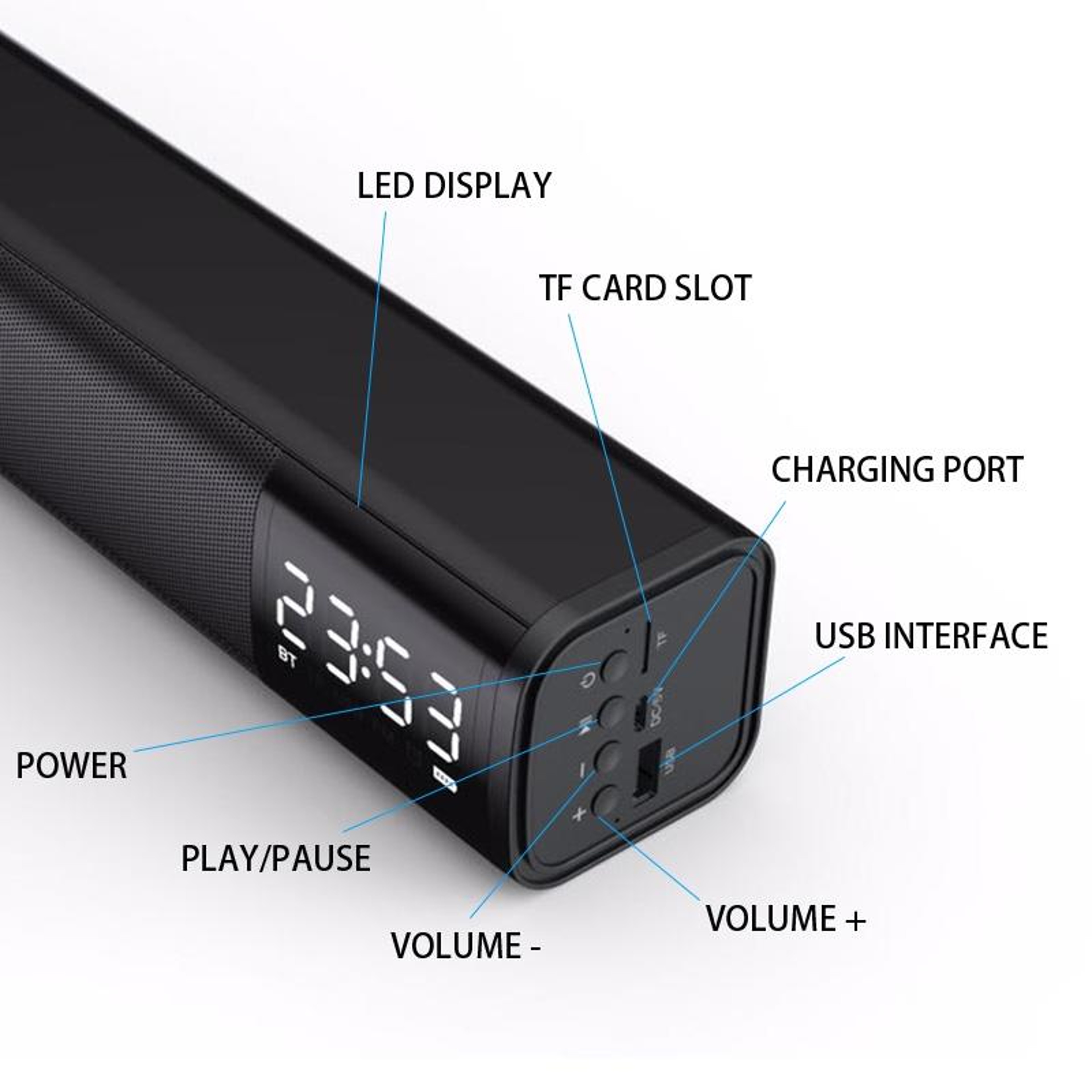 M2 Bluetooth Speaker Portable Wireless Speaker With Stereo Bass TWS And 8 Hour Playtime 7