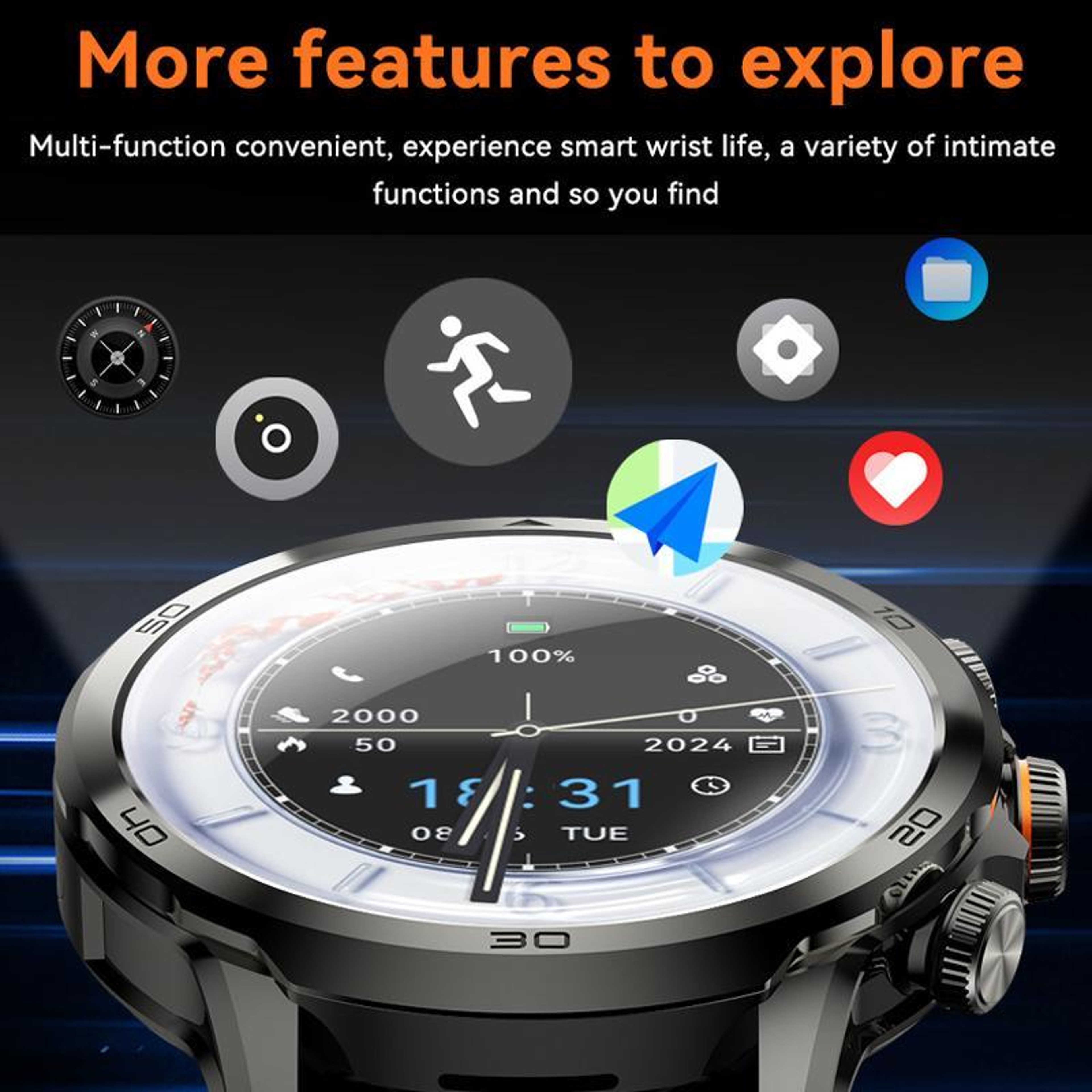 4G Android Smartwatch with Rotating Camera GPS Smart Watch and Health Tracking – view 10