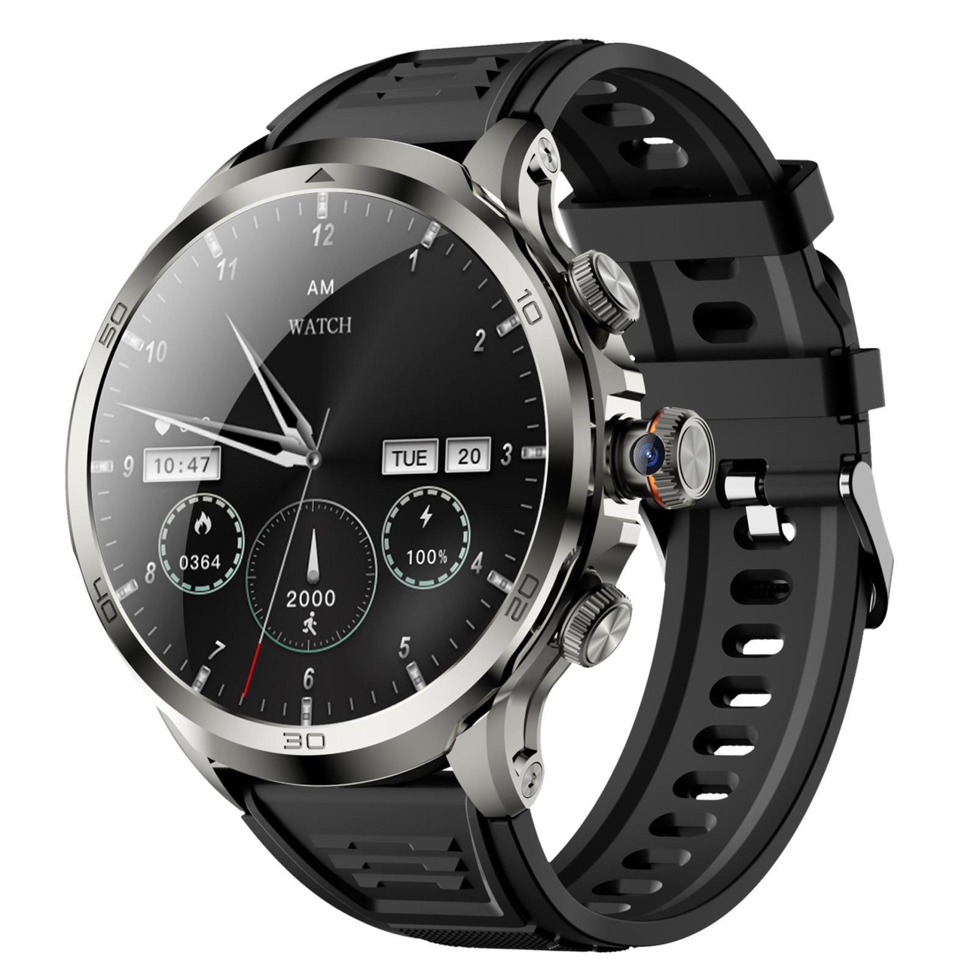 4G Android Smartwatch with Rotating Camera GPS Smart Watch and Health Tracking – view 1