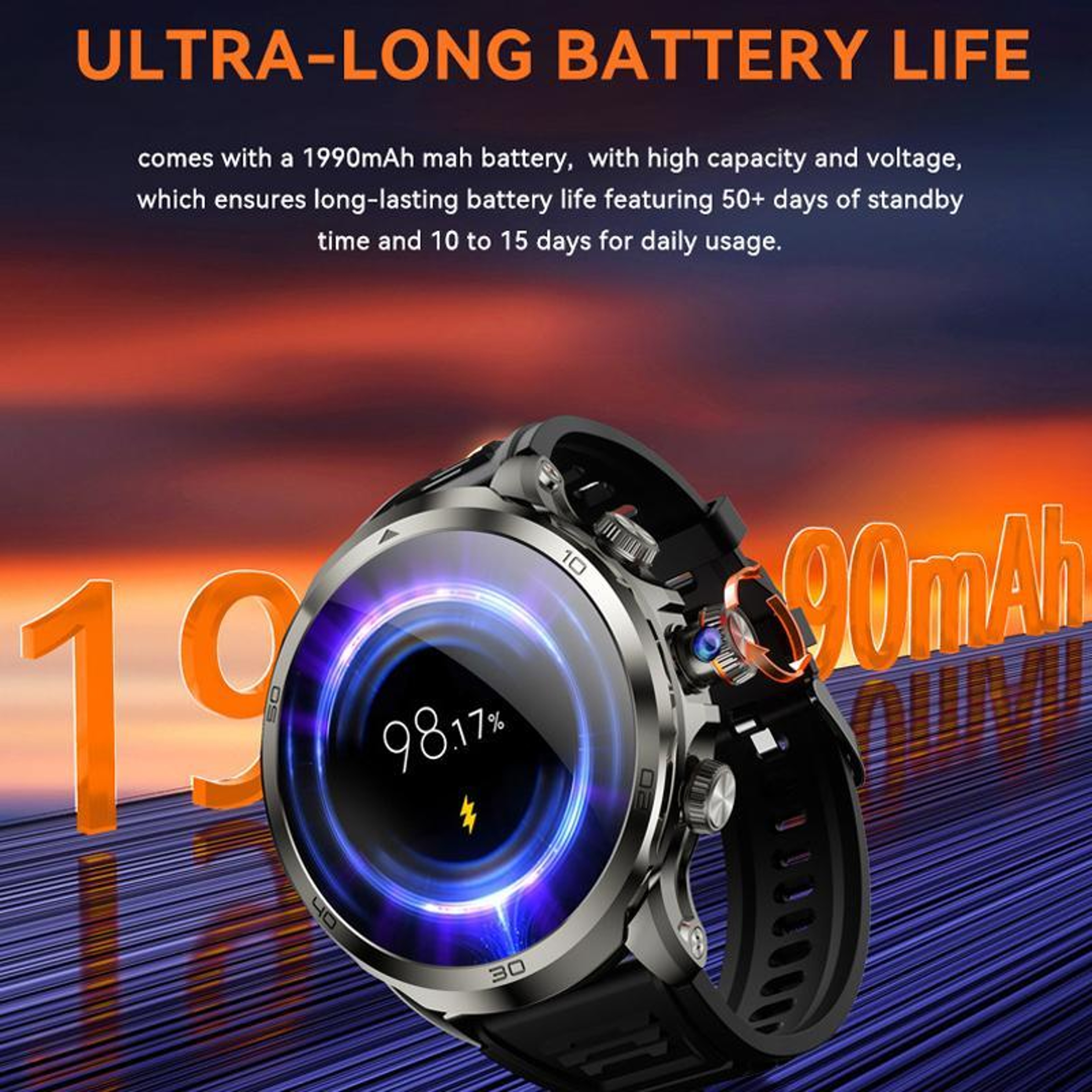 4G Android Smartwatch with Rotating Camera GPS Smart Watch and Health Tracking – view 3