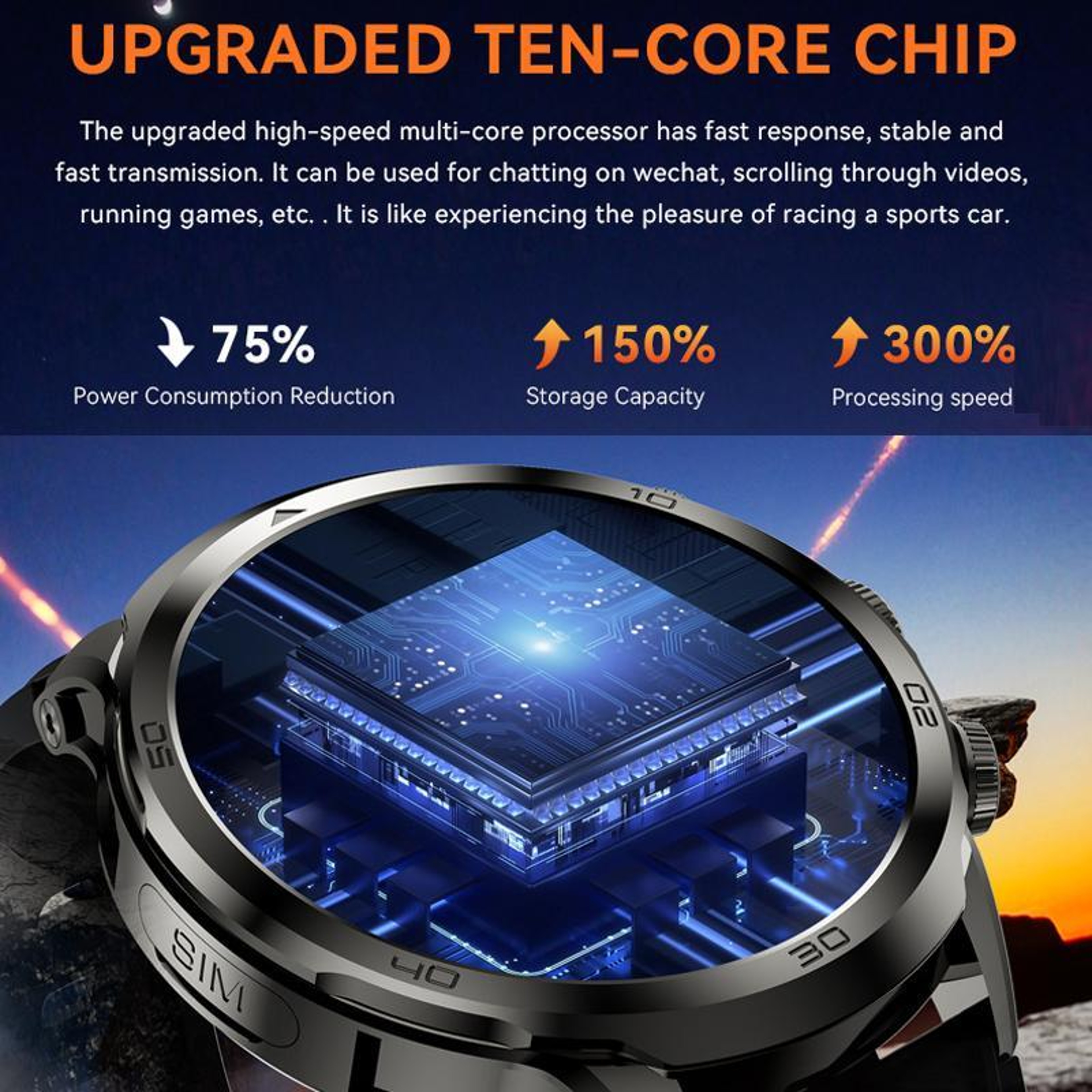 4G Android Smartwatch with Rotating Camera GPS Smart Watch and Health Tracking – view 13