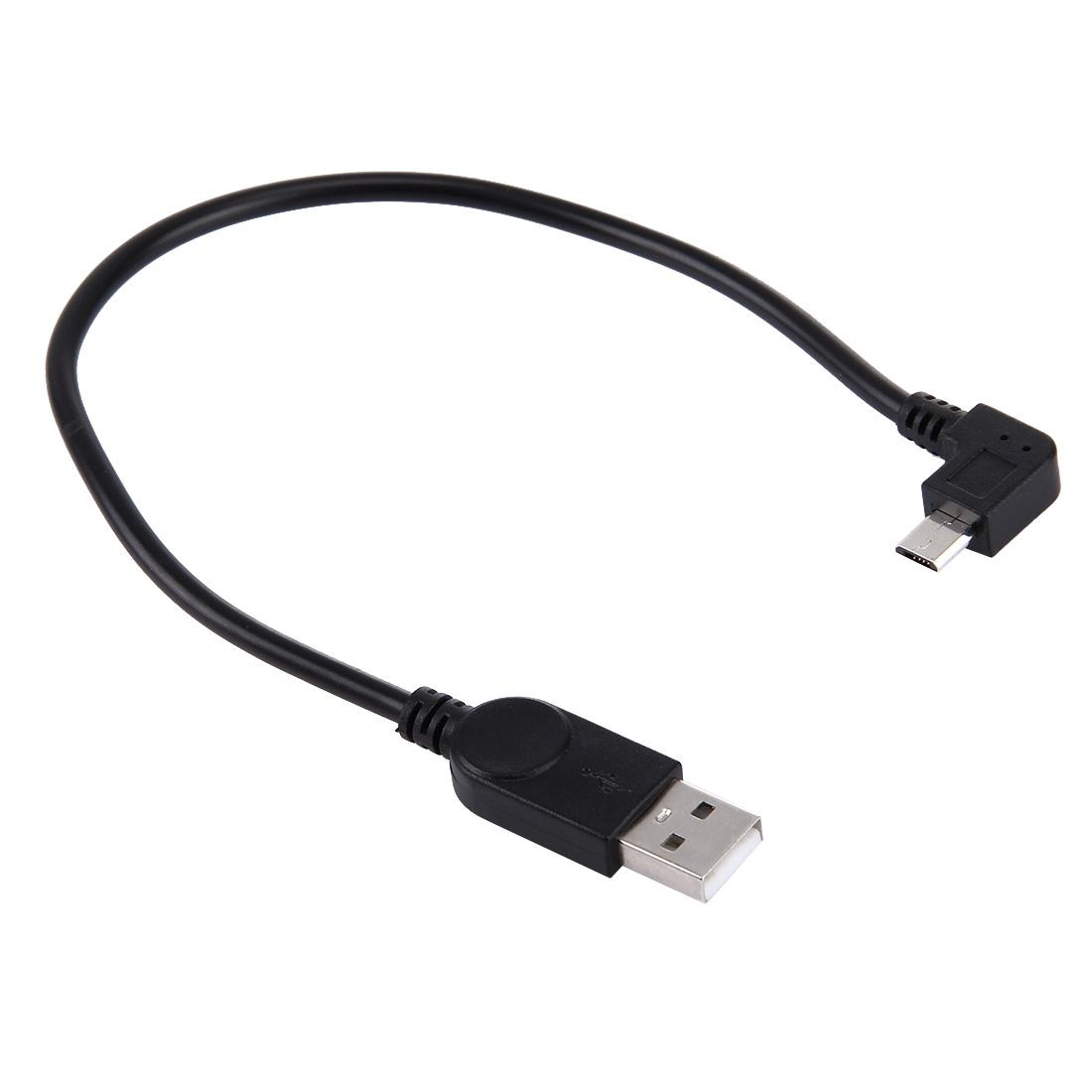 90 Degree Micro USB Charging Cable 28cm Right Angle USB Data Sync Cable for Android Devices – view 2