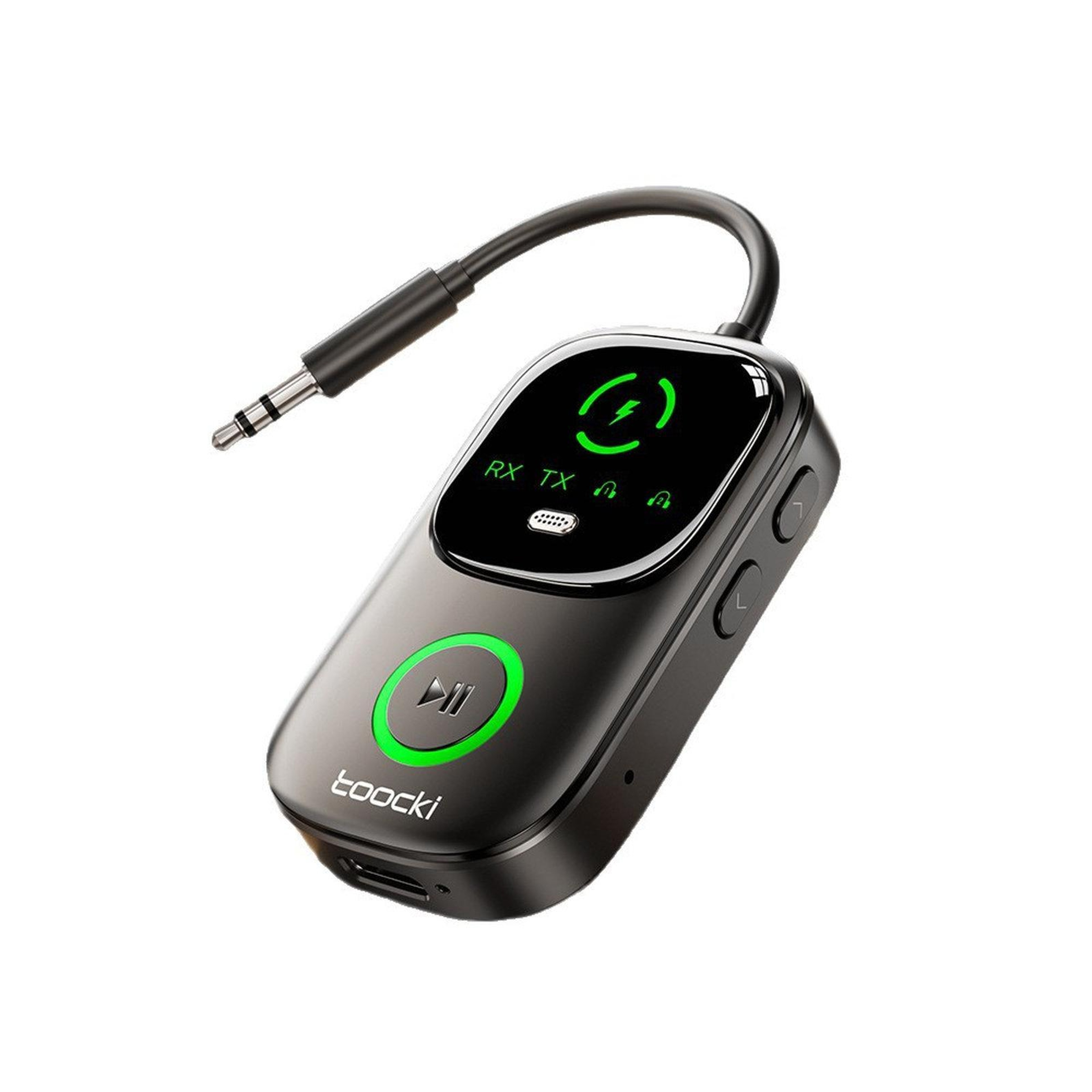 Toocki Bluetooth 5.4 Bluetooth Transmitter Receiver 2 in 1 Bluetooth AUX Adapter with Power Display – view 1