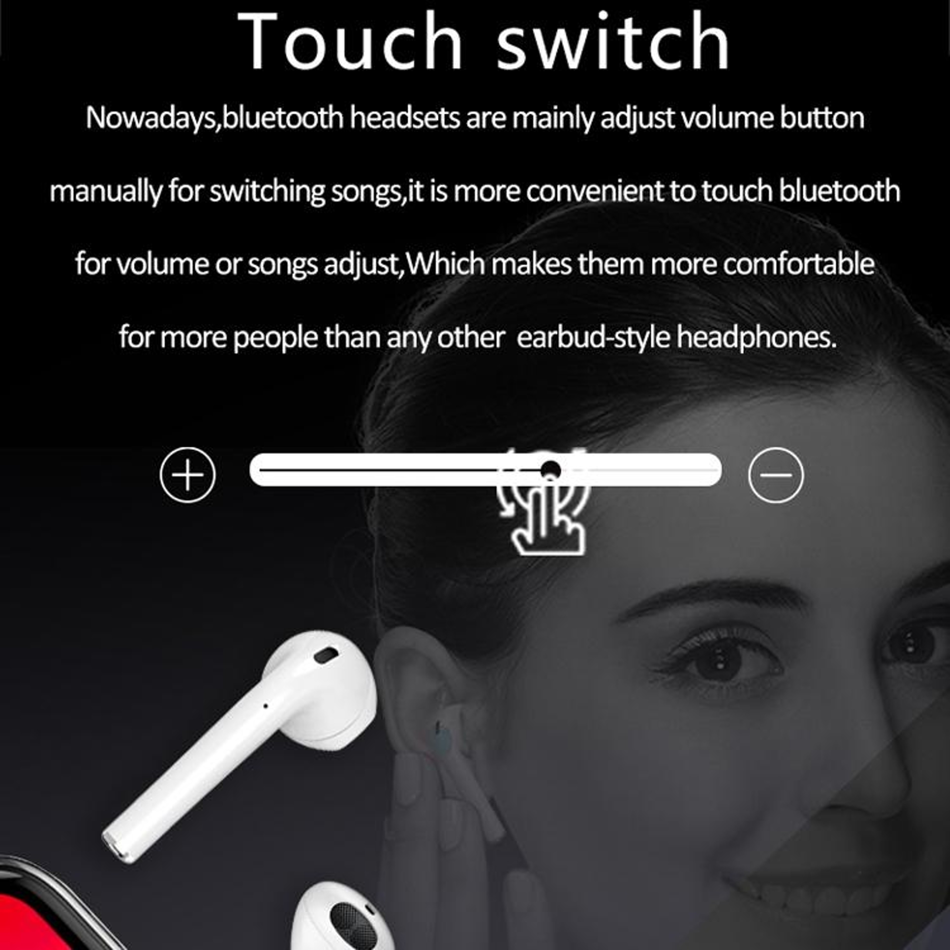 i9 Touch Wireless Earbuds Bluetooth 5.0 TWS Earbuds with Charging Case Stereo Headphones – view 7