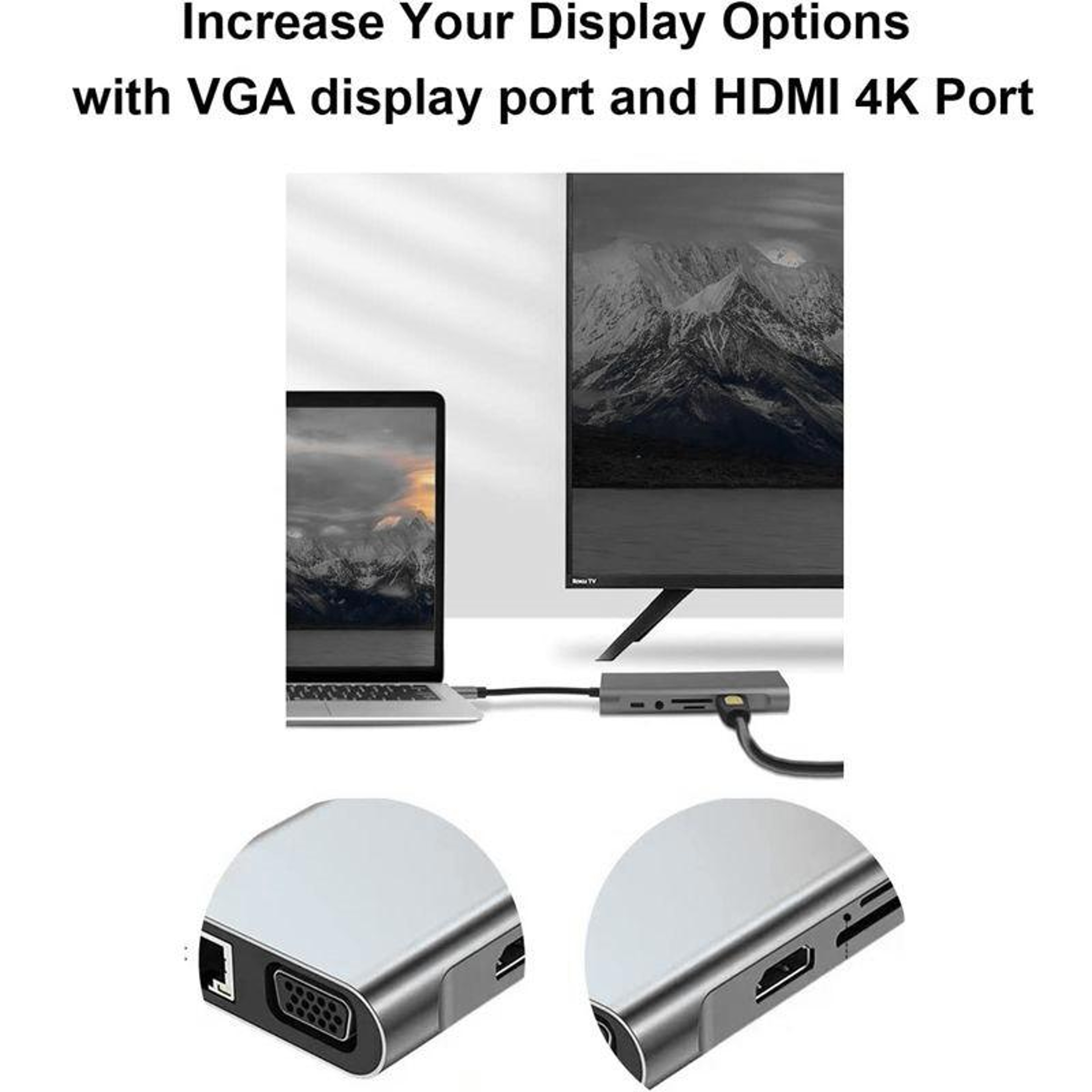 11 in 1 USB C Hub USB C Adapter Multiport Docking Station with 4K HDMI 100W PD Ethernet Card Reader – view 5