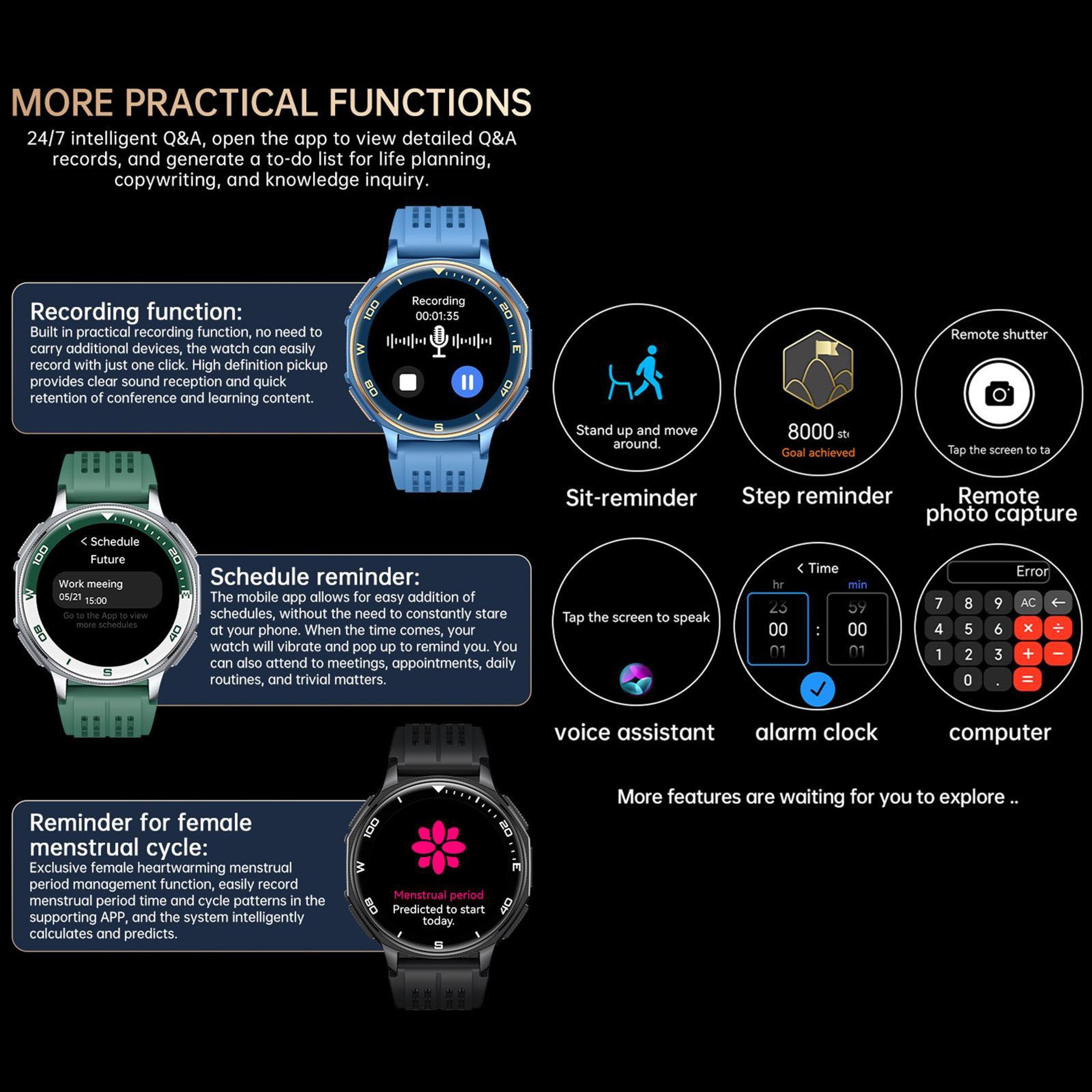 S99 GPS Smart Watch with AMOLED Smartwatch Bluetooth Calling Fitness Tracker – view 9