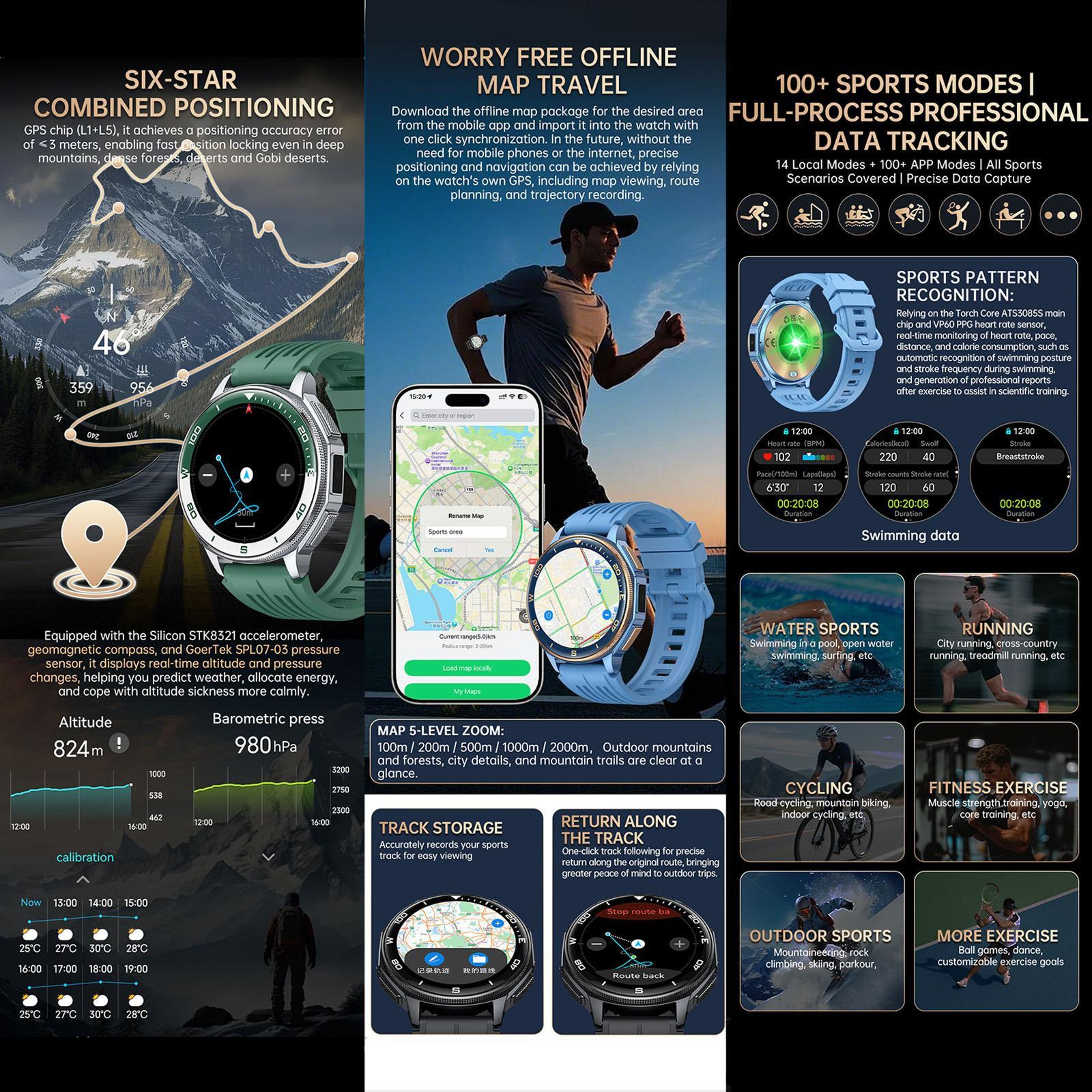 S99 GPS Smart Watch with AMOLED Smartwatch Bluetooth Calling Fitness Tracker – view 13