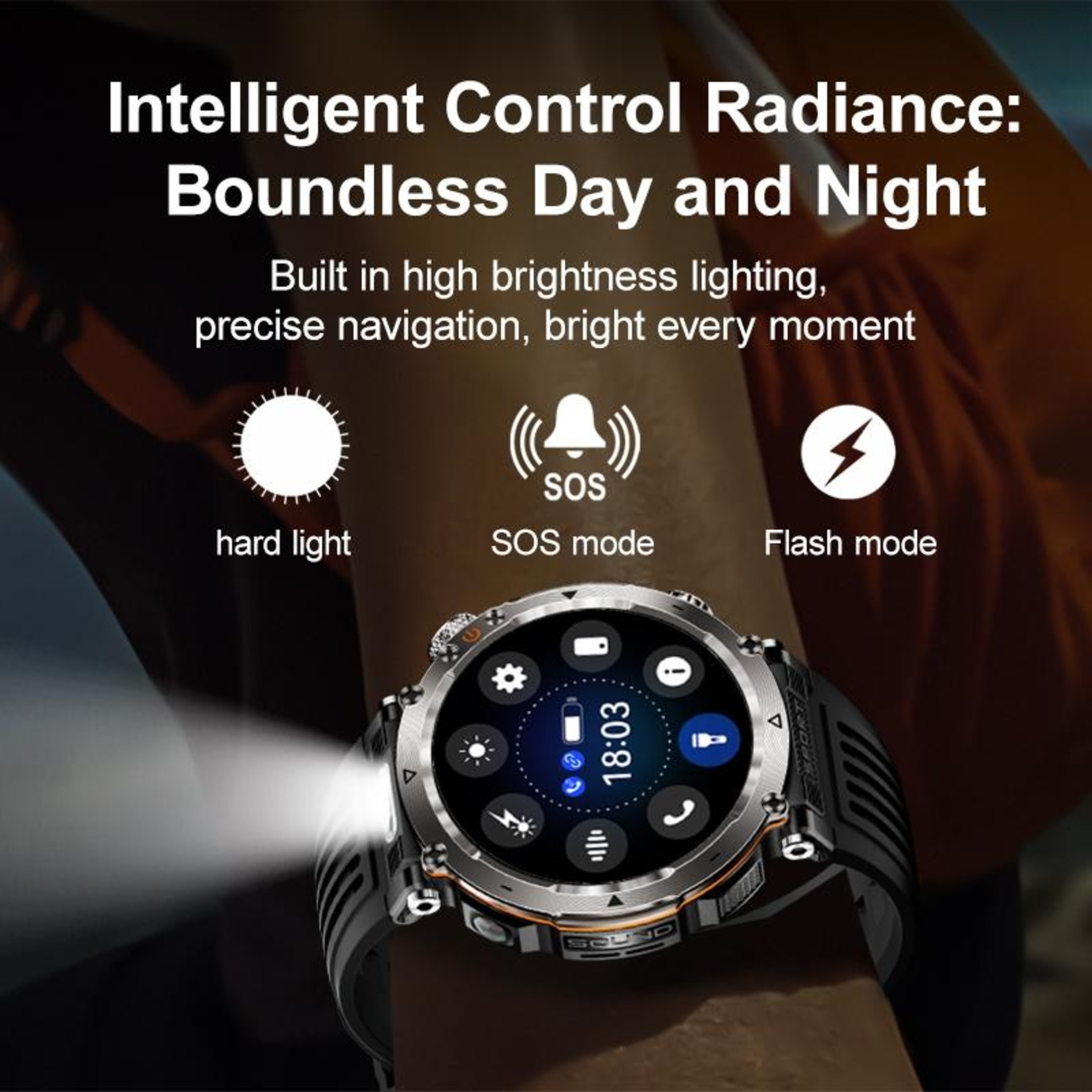 HT30 Smart Watch IP68 Waterproof Smartwatch with Bluetooth Calling Flashlight Compass – view 7
