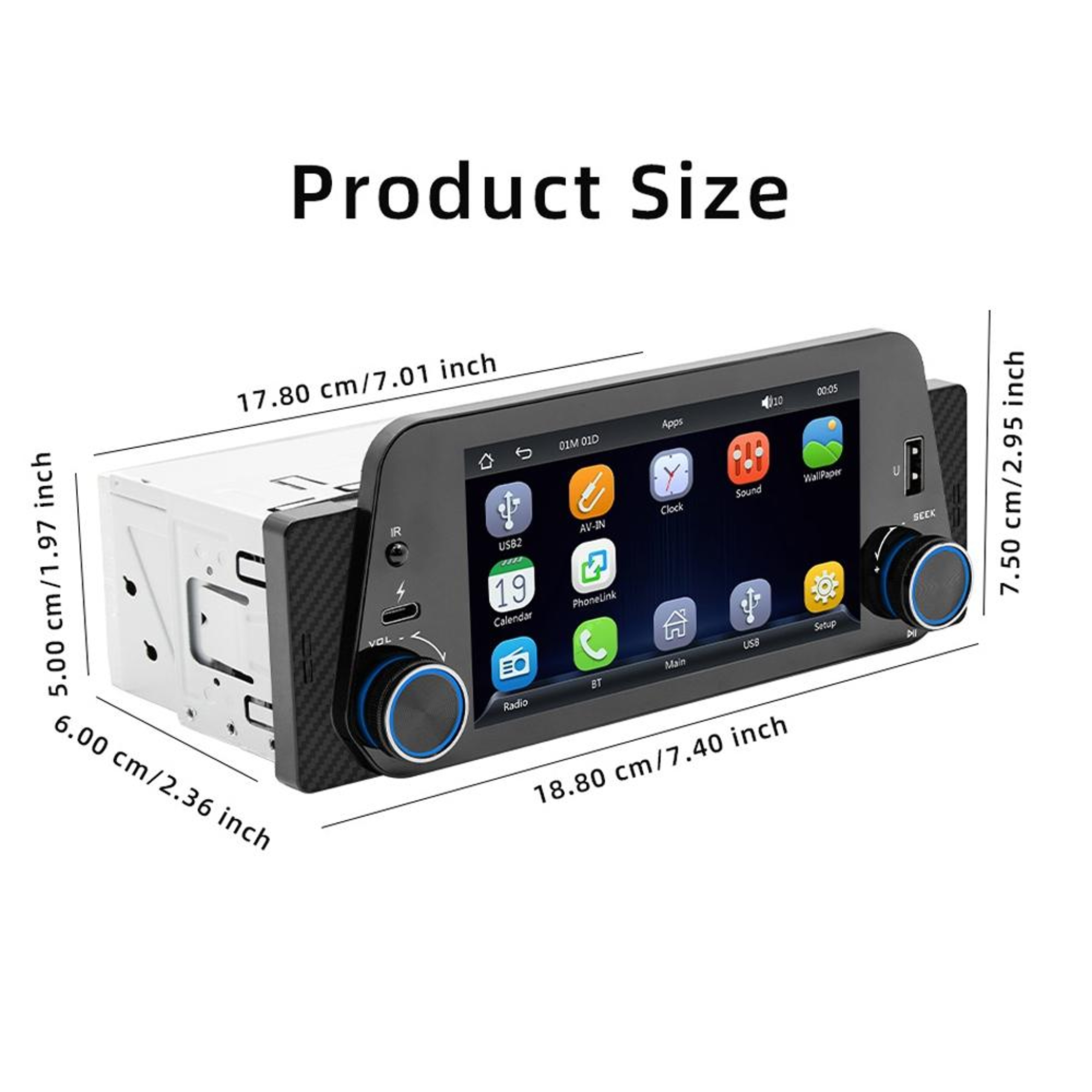 5 Inch Bluetooth Car Stereo Wireless MP5 Player Touchscreen Hands Free Car Radio 6