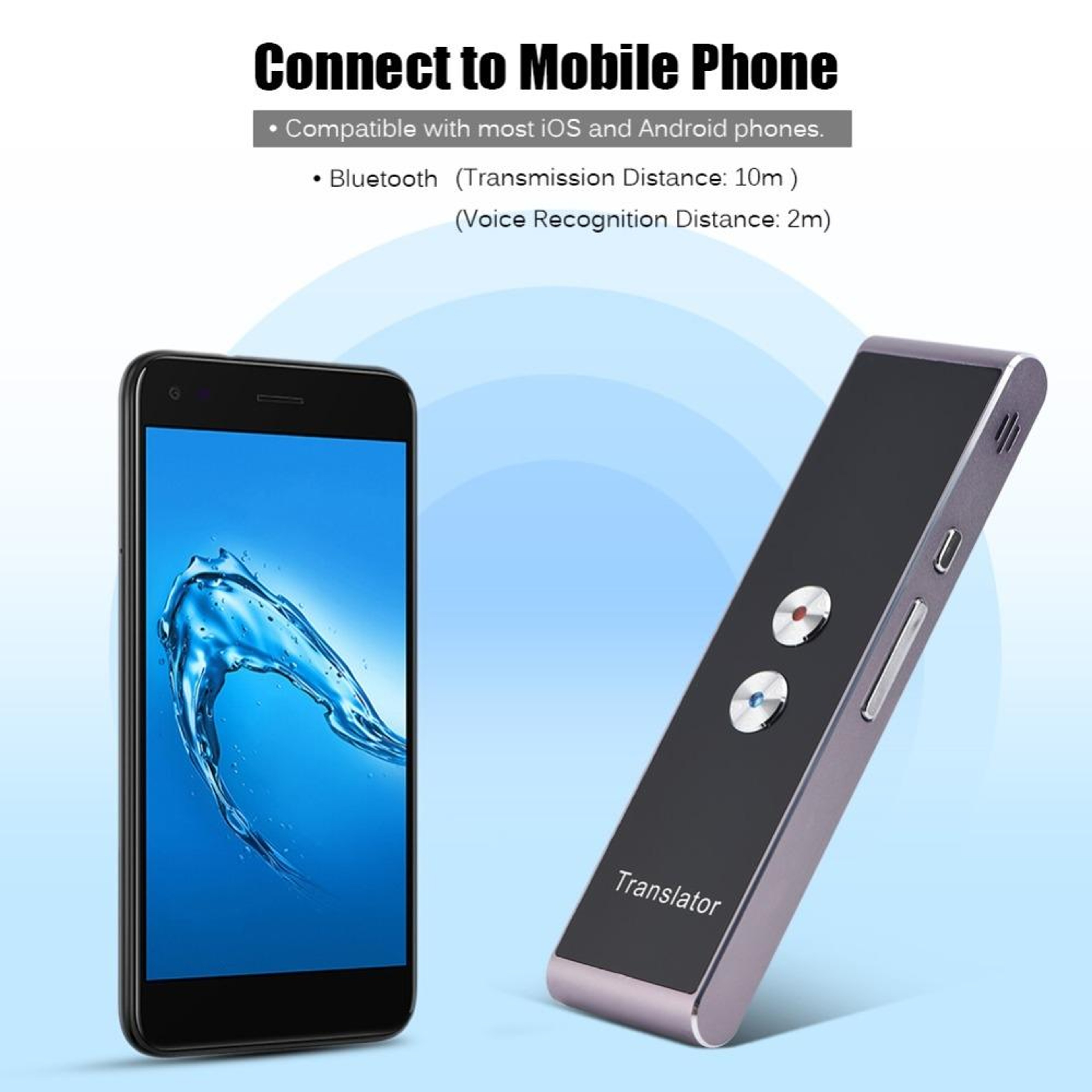 T8+ AI Voice Translator Portable Language Translator with Real Time Two Way Translation for Travel & Business – view 5