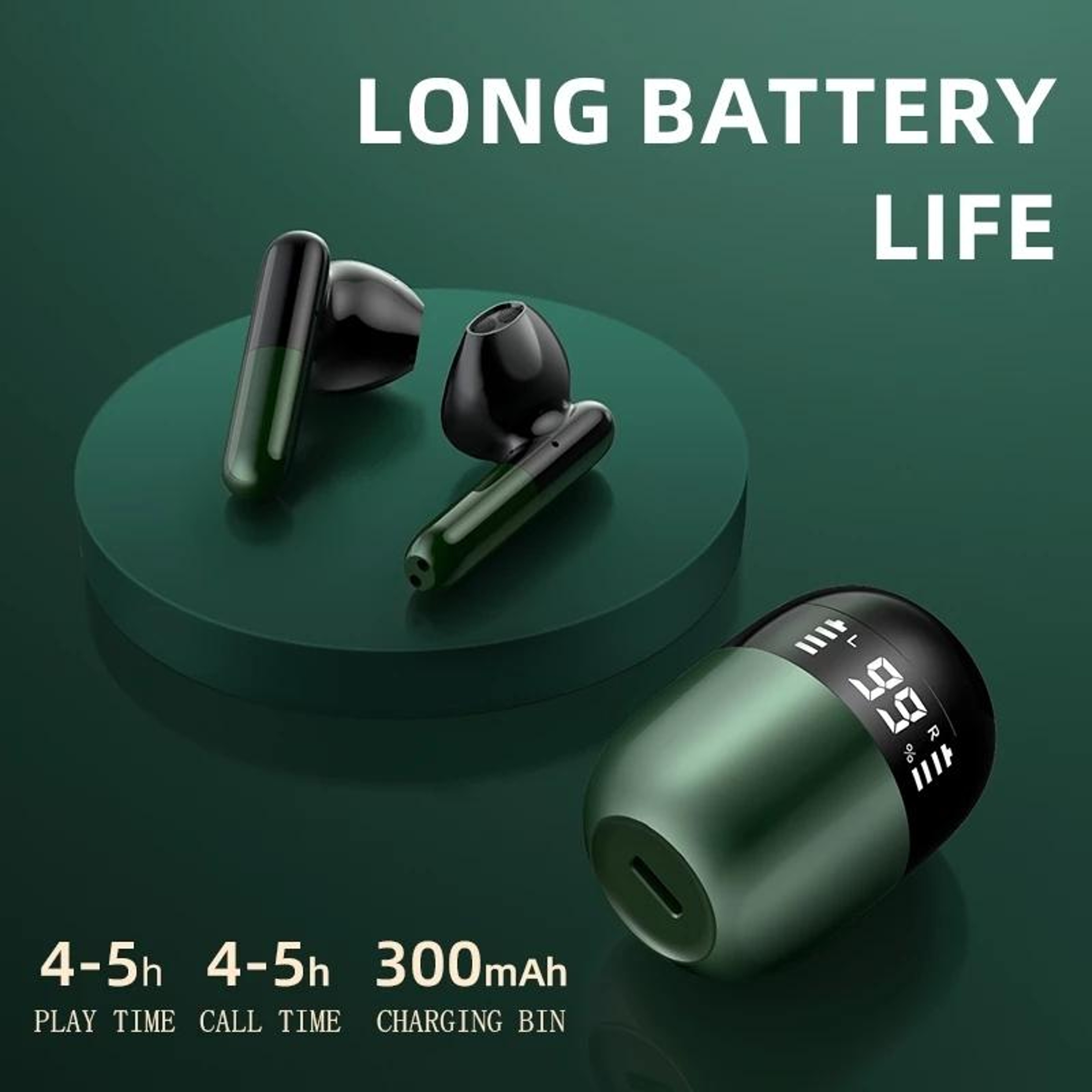 J28 Bluetooth Earbuds TWS Wireless Earbuds With LED Display HiFi Stereo Sports Earphones 12