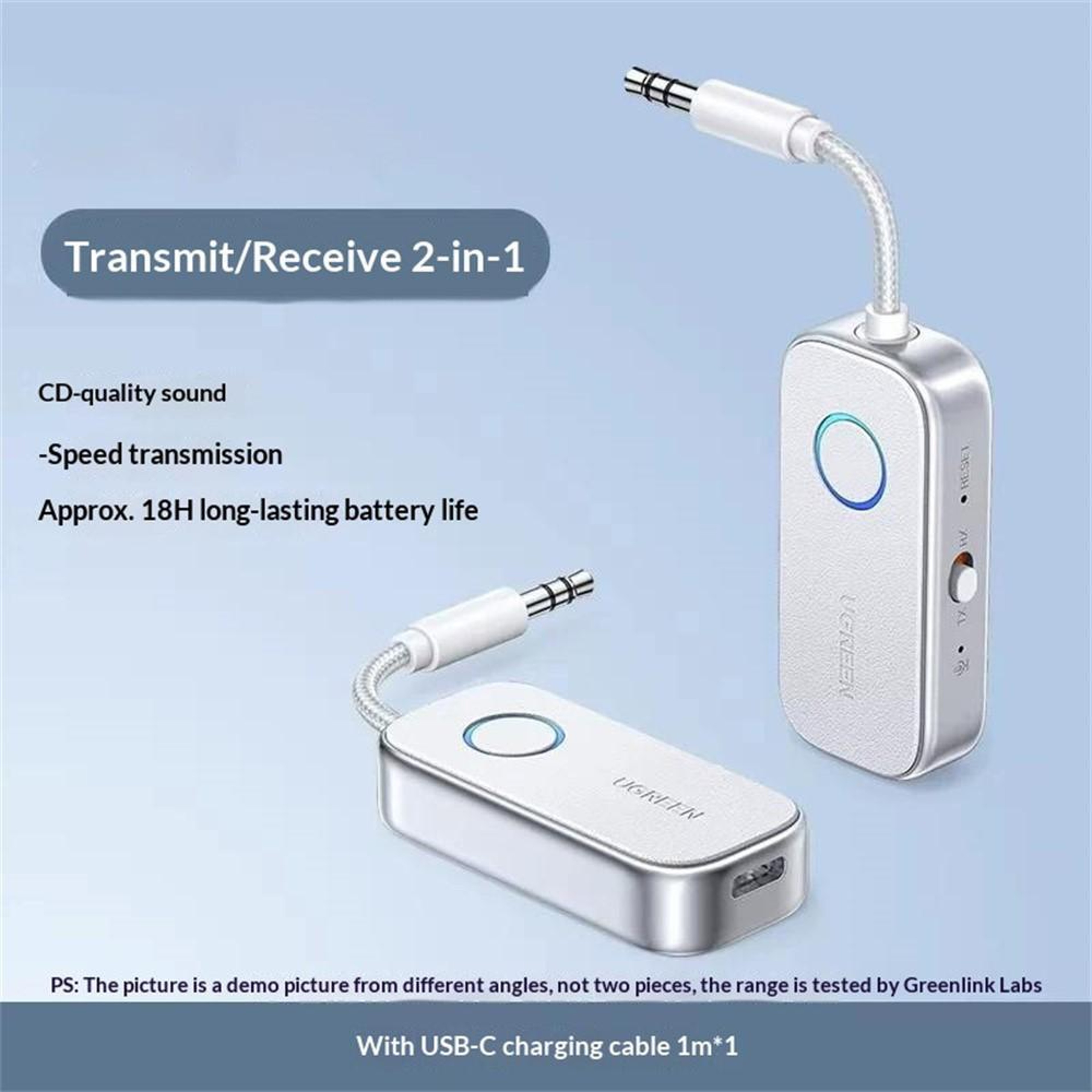 UGREEN Bluetooth Transmitter Receiver 3.5mm Bluetooth Audio Adapter with Bluetooth 6.0 – view 2