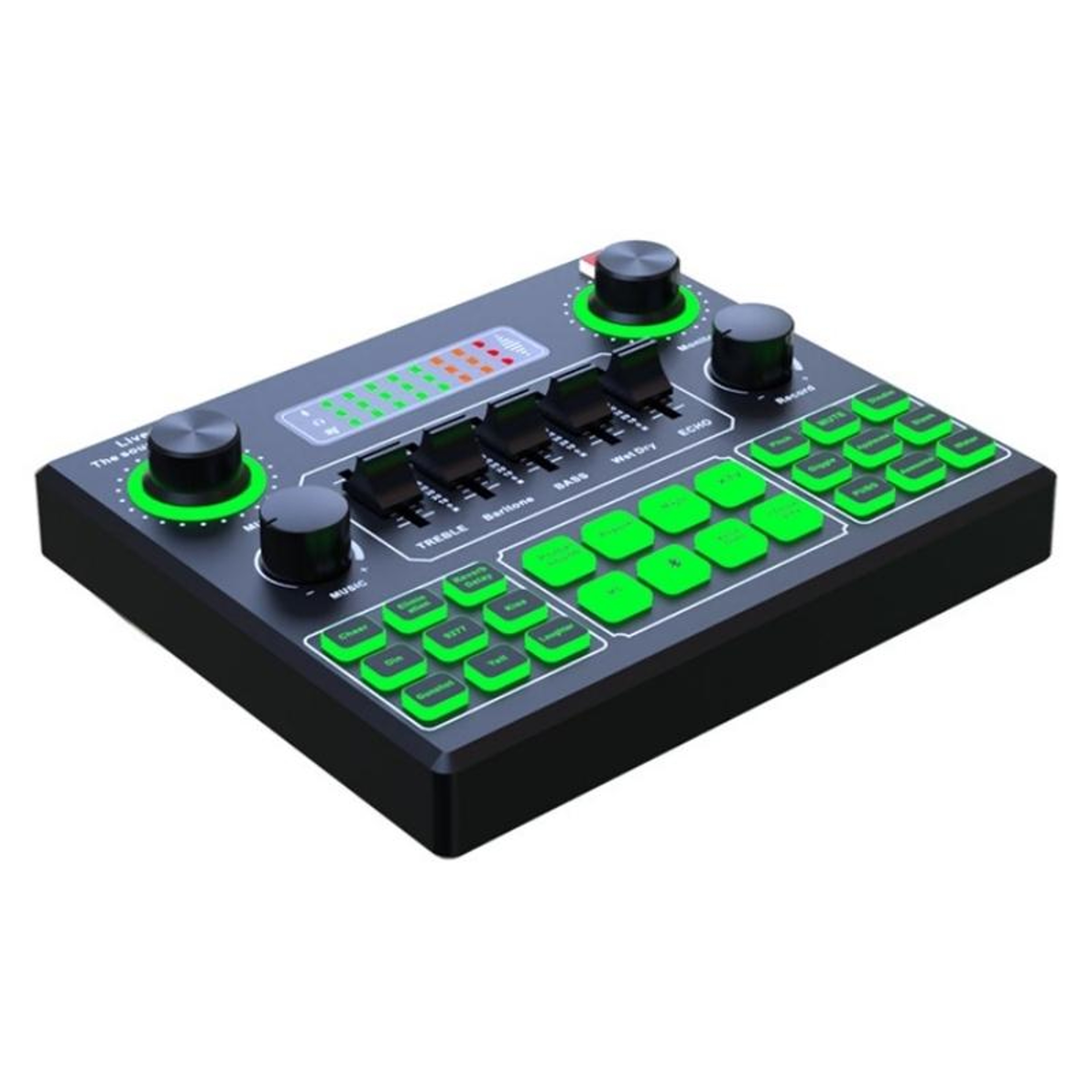 V9SJ Live Sound Card Audio Mixer Bluetooth Podcast Mixer for Streaming Recording Karaoke – view 2