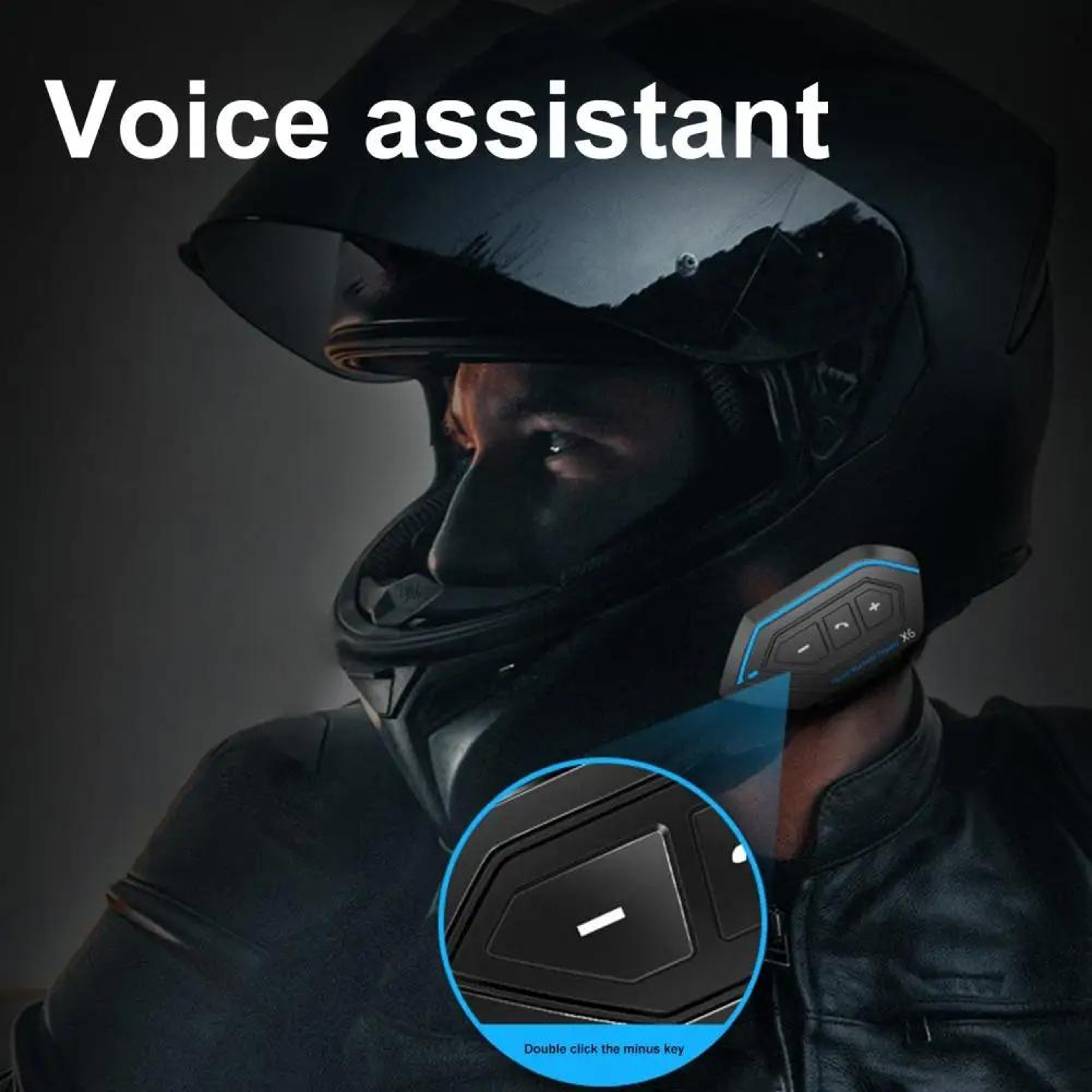 X6 Motorcycle Bluetooth Headset IP67 Waterproof Helmet Headset with 50H Battery Bluetooth 5.0 – view 6