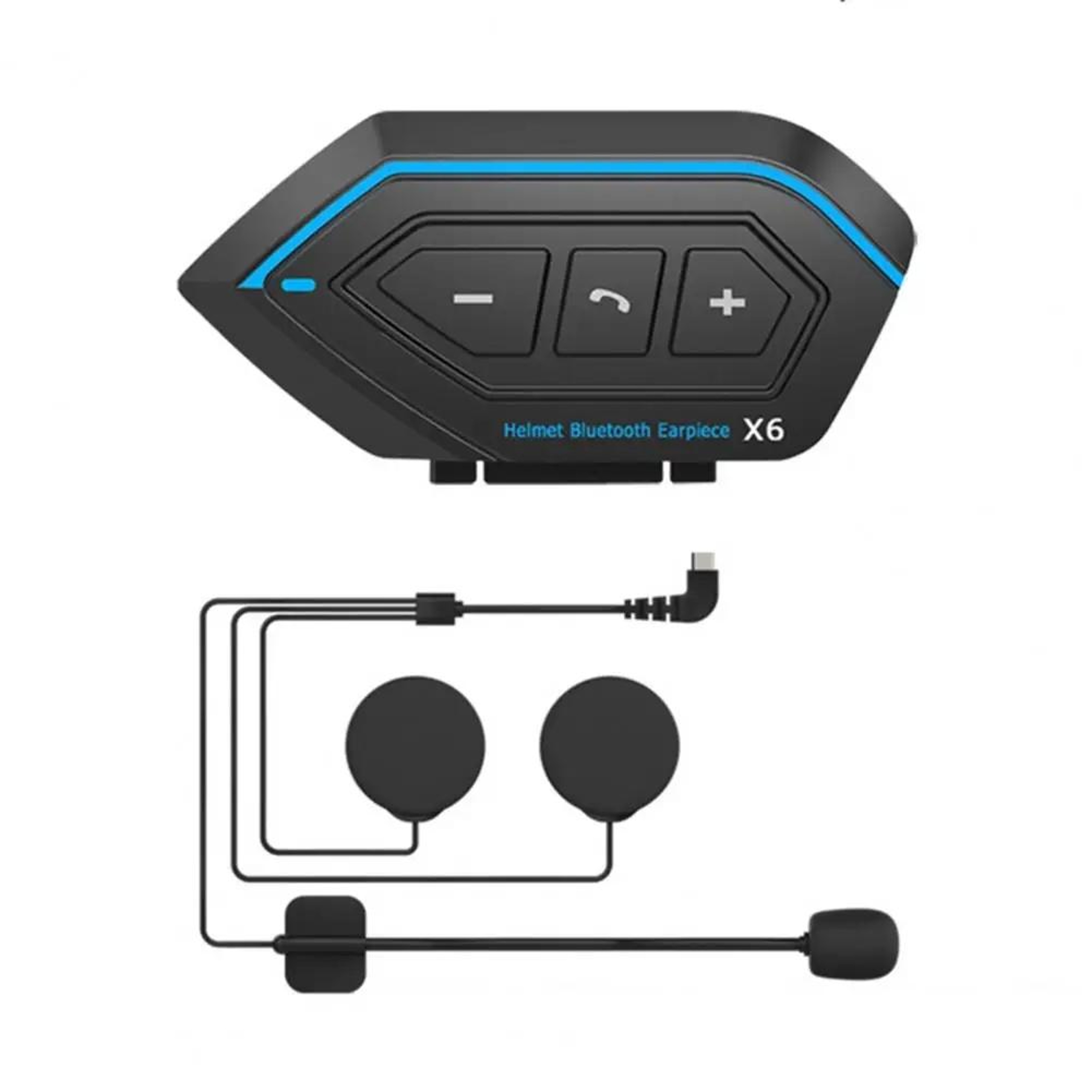 X6 Motorcycle Bluetooth Headset IP67 Waterproof Helmet Headset with 50H Battery Bluetooth 5.0 – view 16