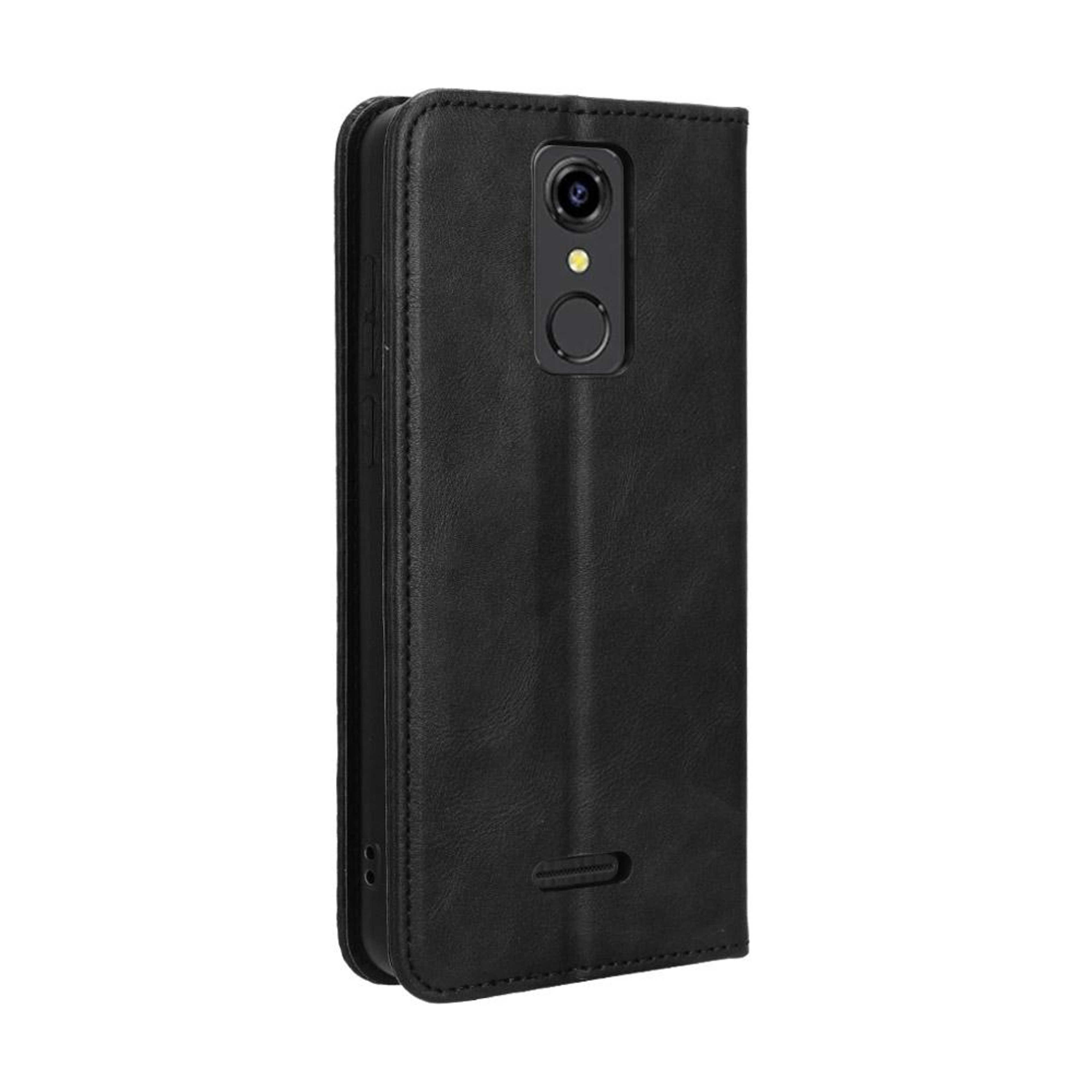 Consumer Cellular Iris Connect Leather Wallet Case with Magnetic Buckle Kickstand and Card Slots – view 3