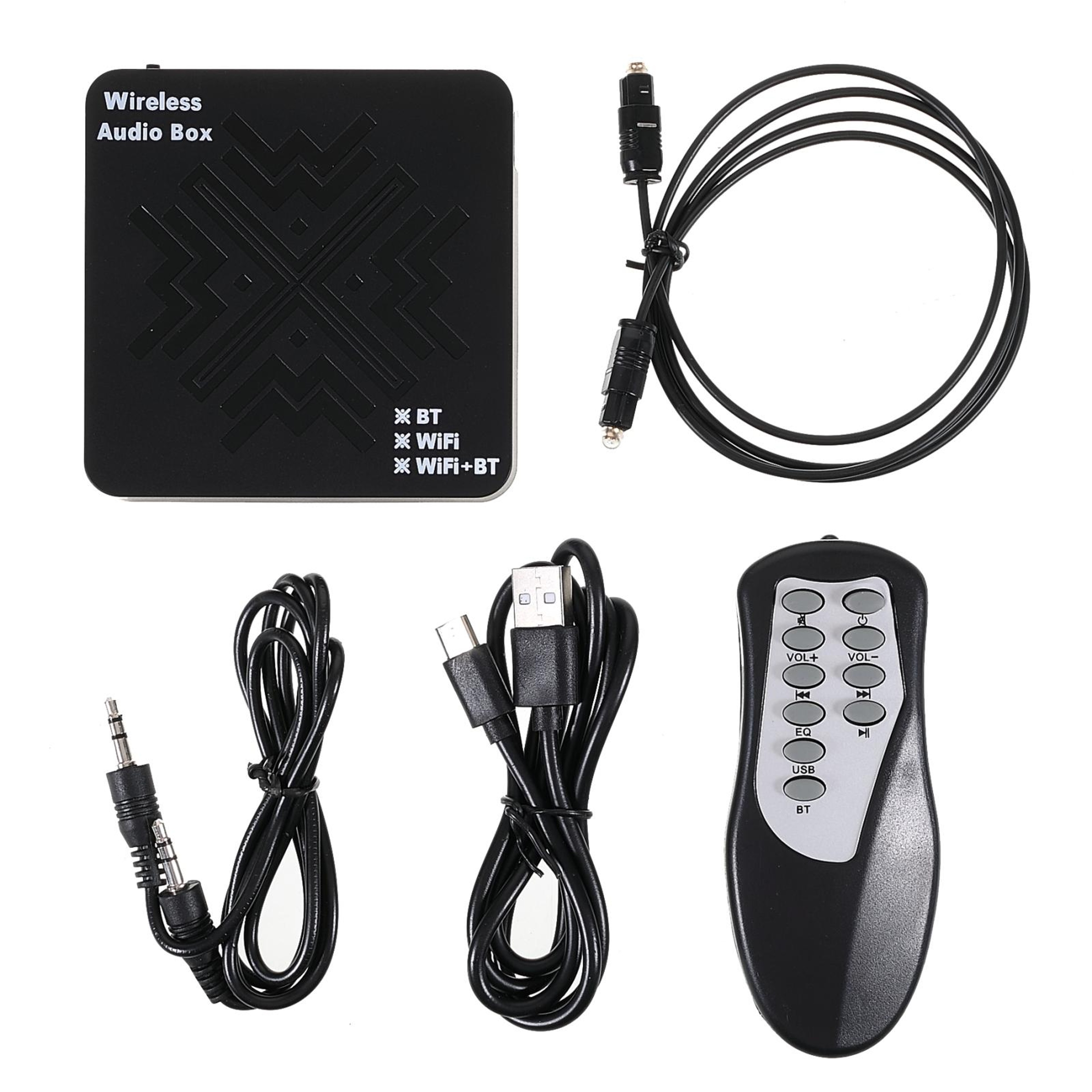 JEDX Q2 WiFi Bluetooth Audio Adapter HiFi Wireless Audio Receiver For Multi Room Music Streaming 5