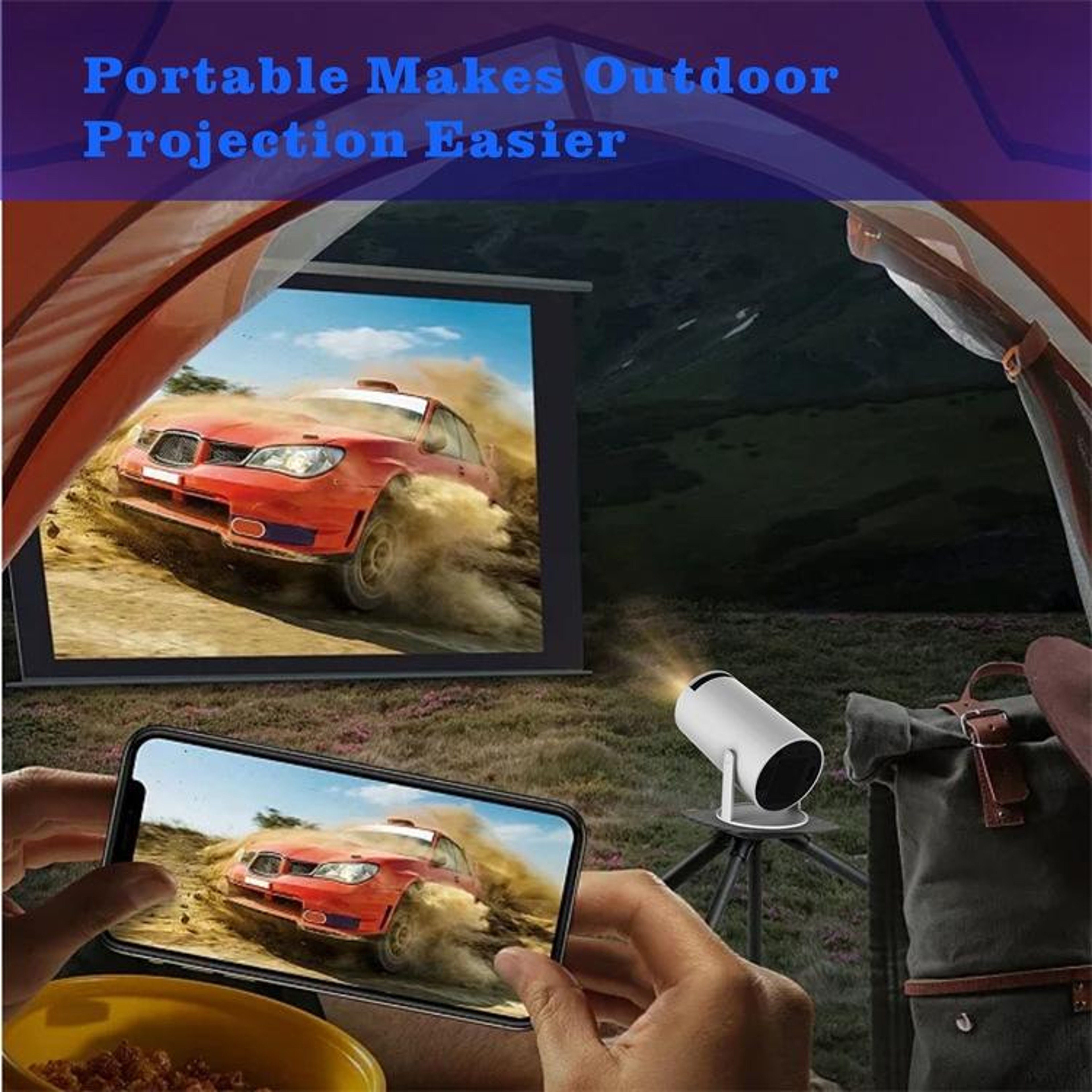 HY300 Smart Projector With Android 11 WiFi 6  4K Support Portable Mini Projector For Home Theater 4