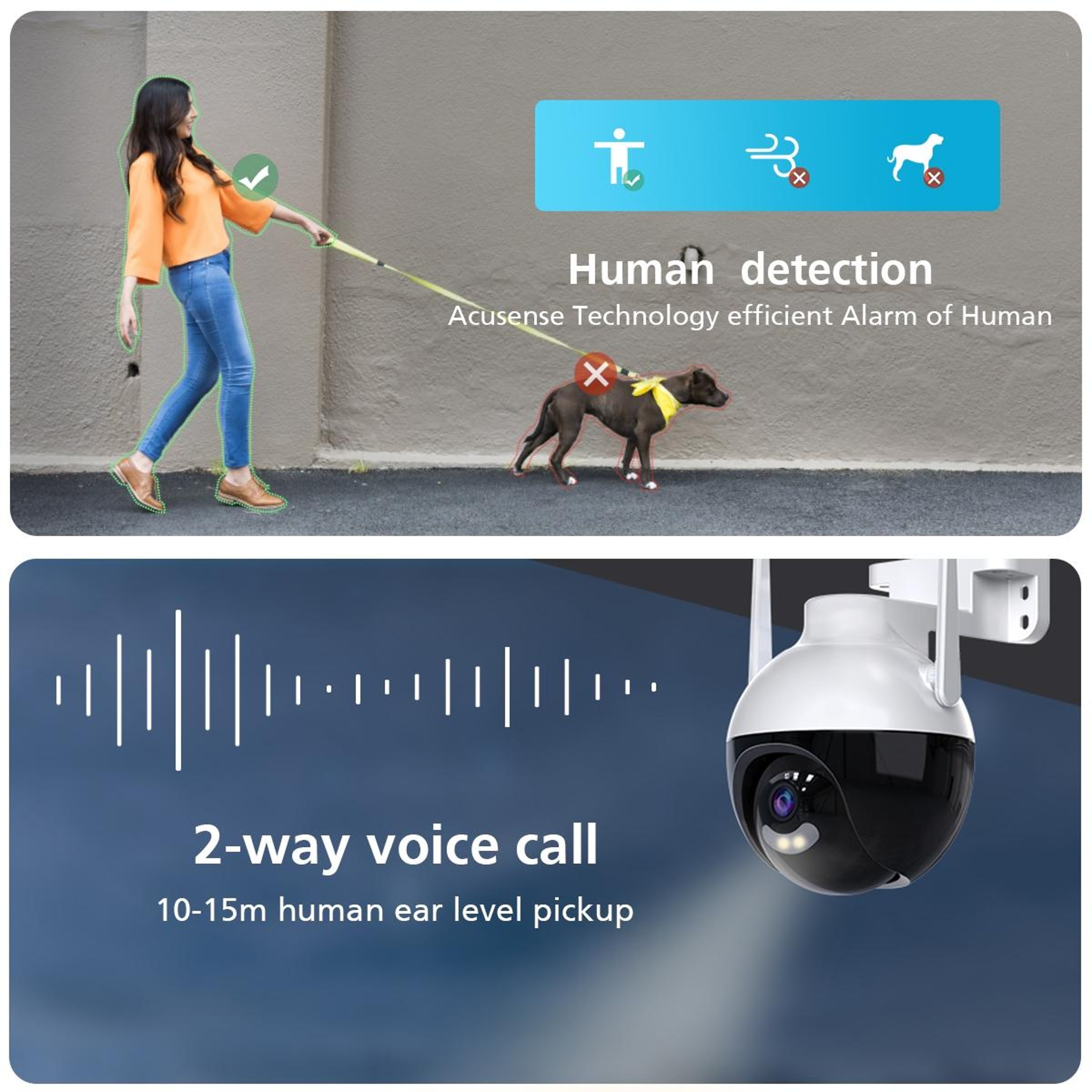 A18 8MP Surveillance Camera Wireless WiFi Security Camera With AI Motion Detection Two Way Audio 11