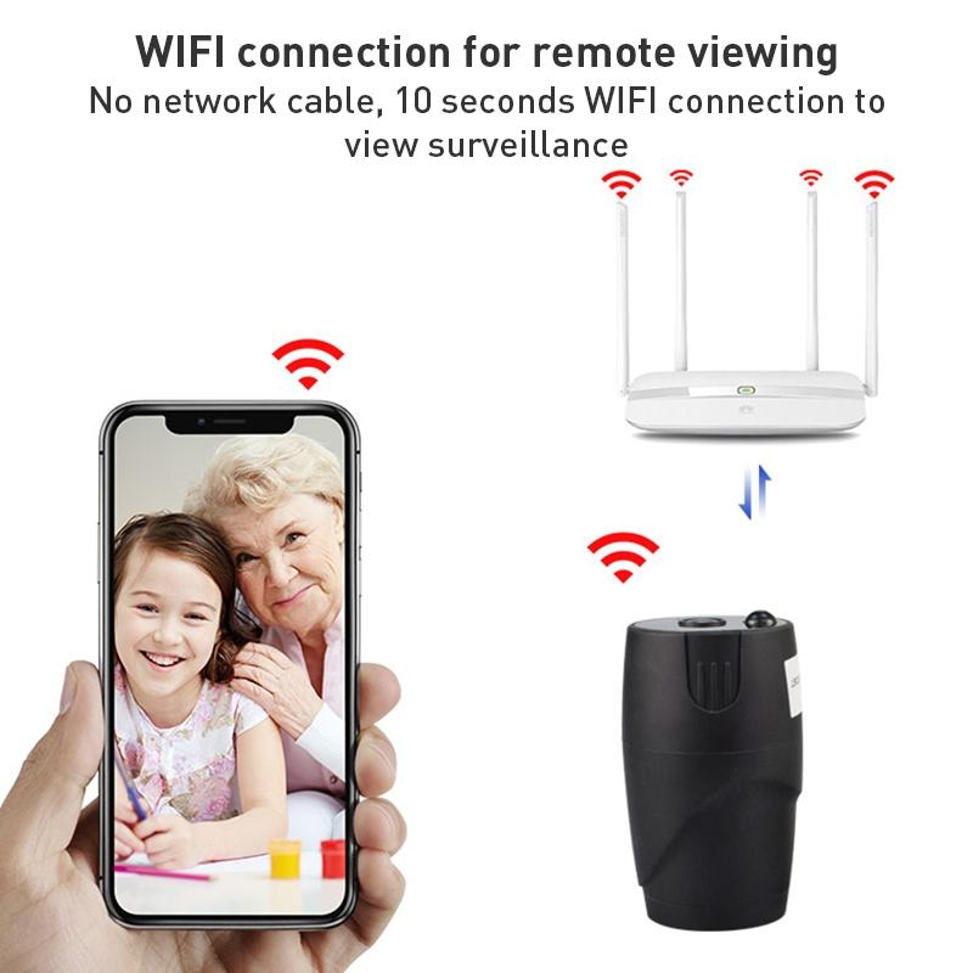 WiFi Security Camera Smart Surveillance Camera with Night Vision Two Way Audio PIR Motion Detection – view 6