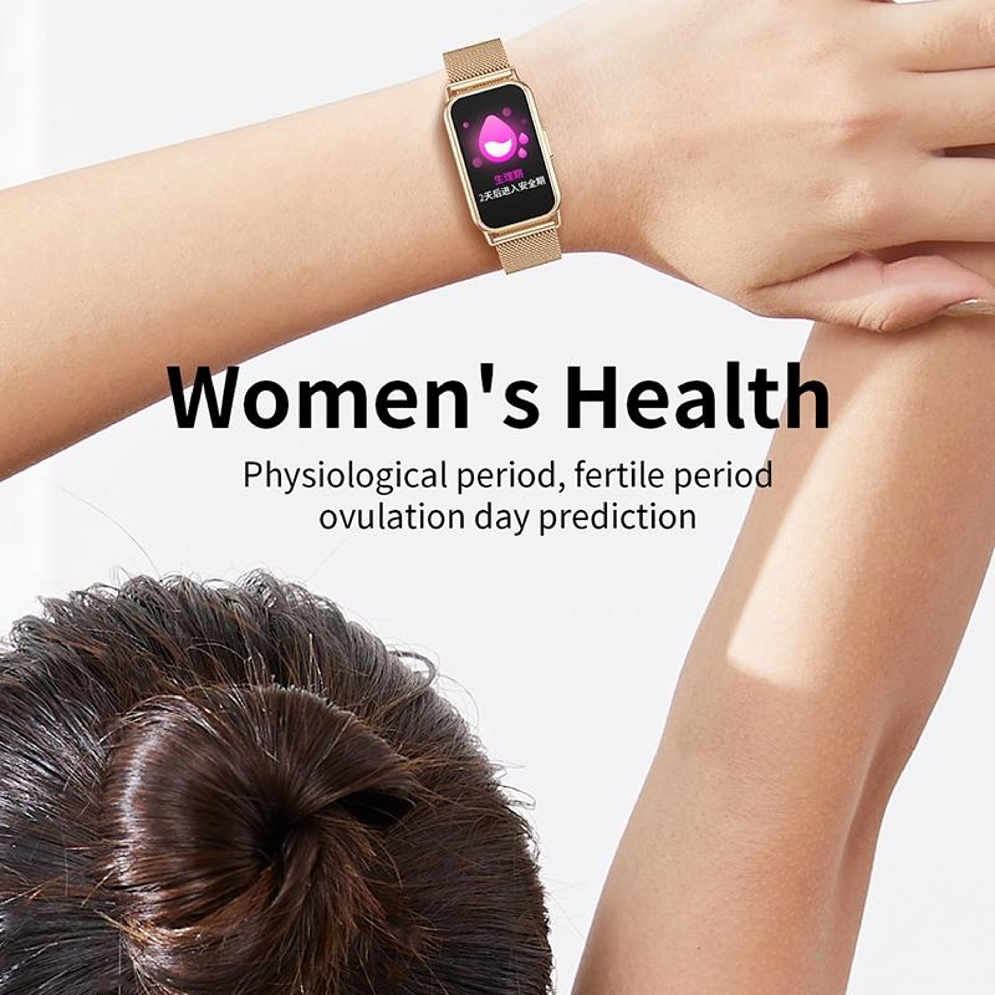 CY22 Smart Watch with Steel Strap Smart Watch IP67 Waterproof Fitness Tracker Gold – view 11