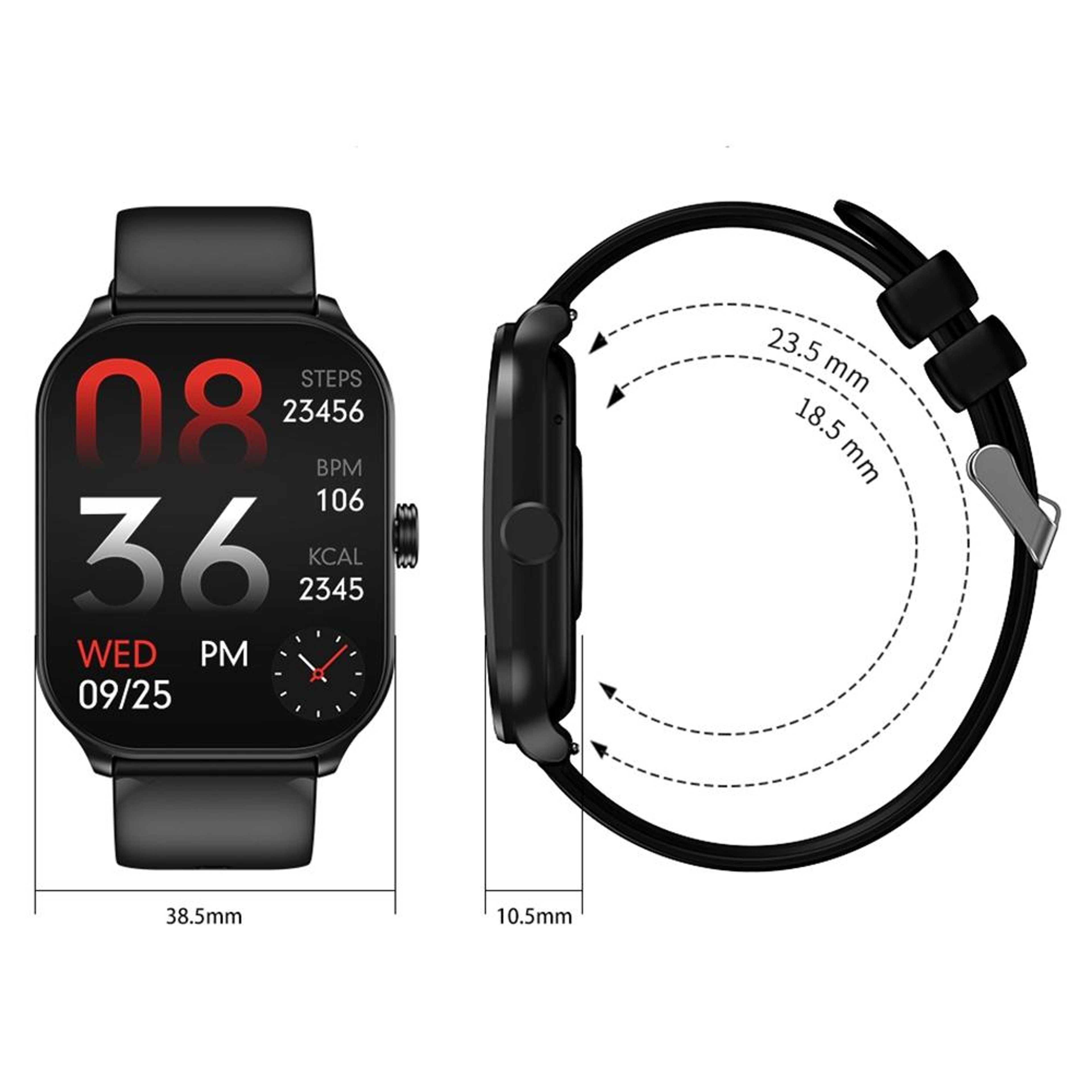 CY900 Bluetooth Smart Watch 2.1 Inch HD Touch Screen Health Fitness Watch with Bluetooth Calling – view 5