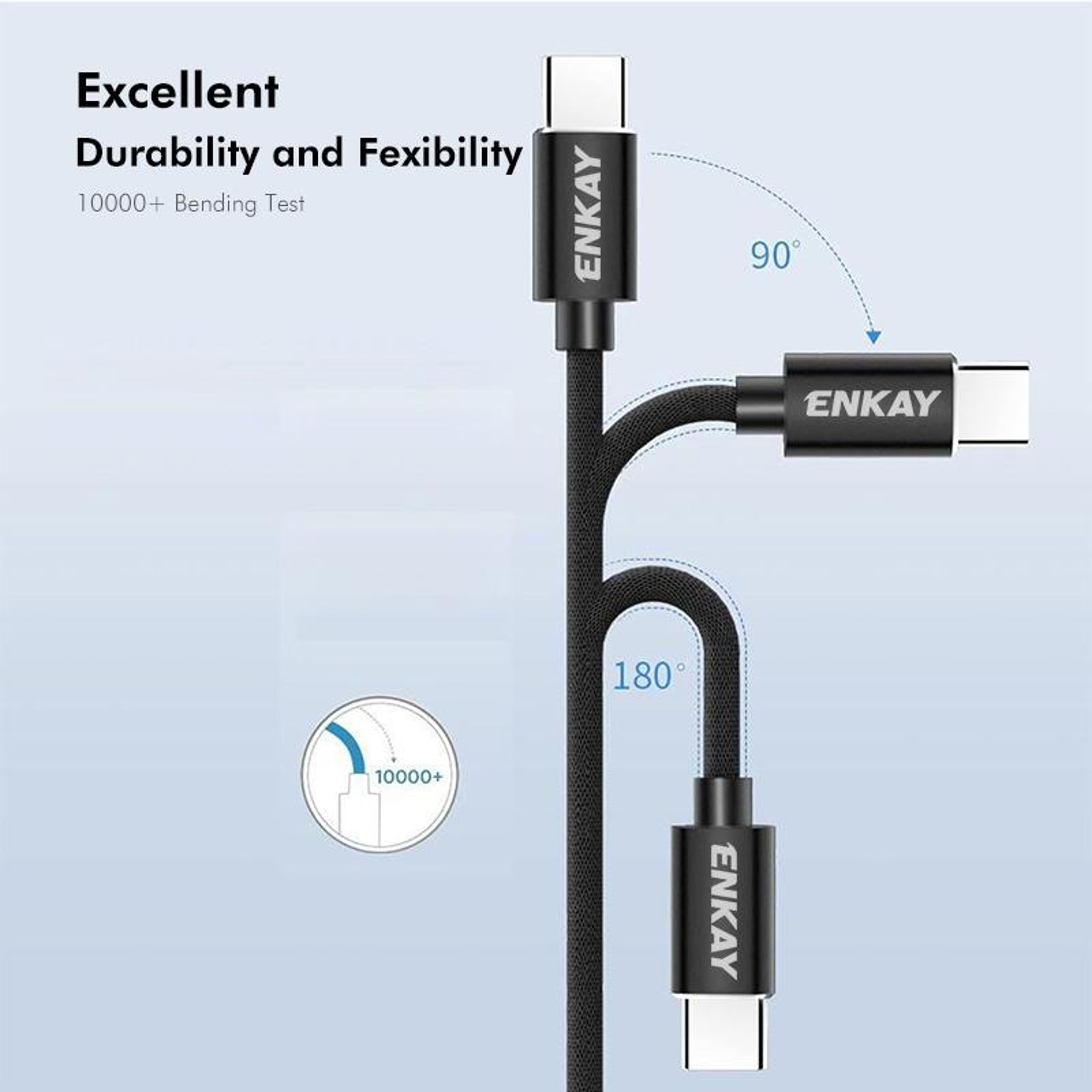 ENKAY USB C to Mini USB Cable 1M Fast Charging Data Sync Cord for Cameras GPS MP3 and Mini USB Devices – view 4