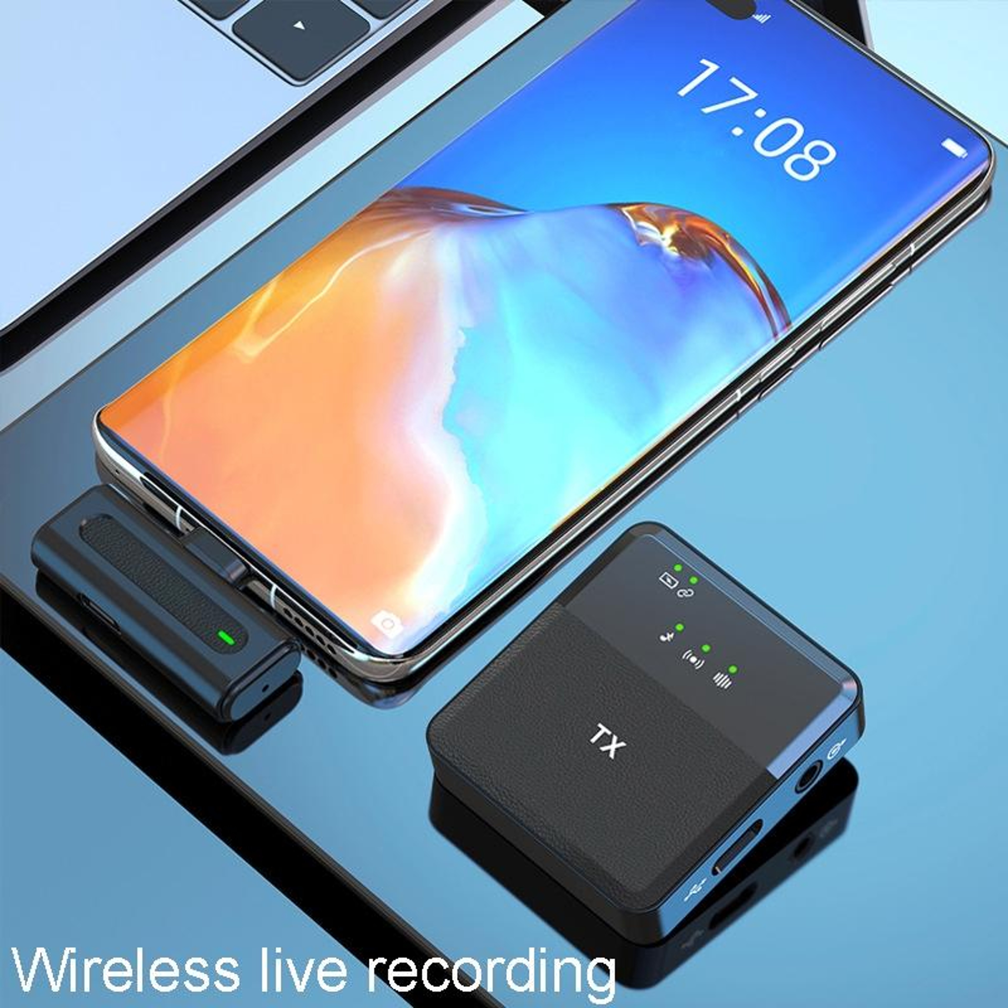 Wireless Lavalier Microphone with Noise Cancellation Plug and Play Clip On Mic for iPhone Android and PC – view 6