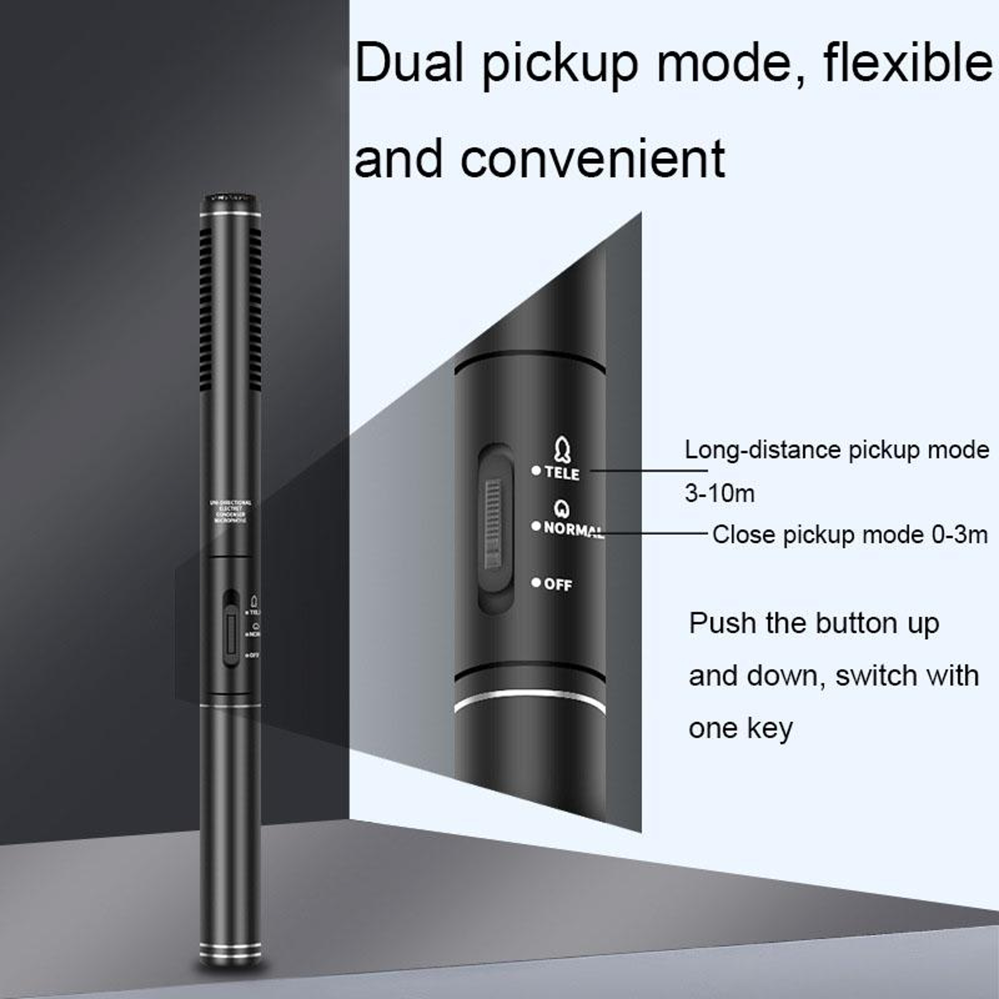 Smart Shotgun Microphone With Noise Reduction For Camera Phone Computer Interview Recording 5