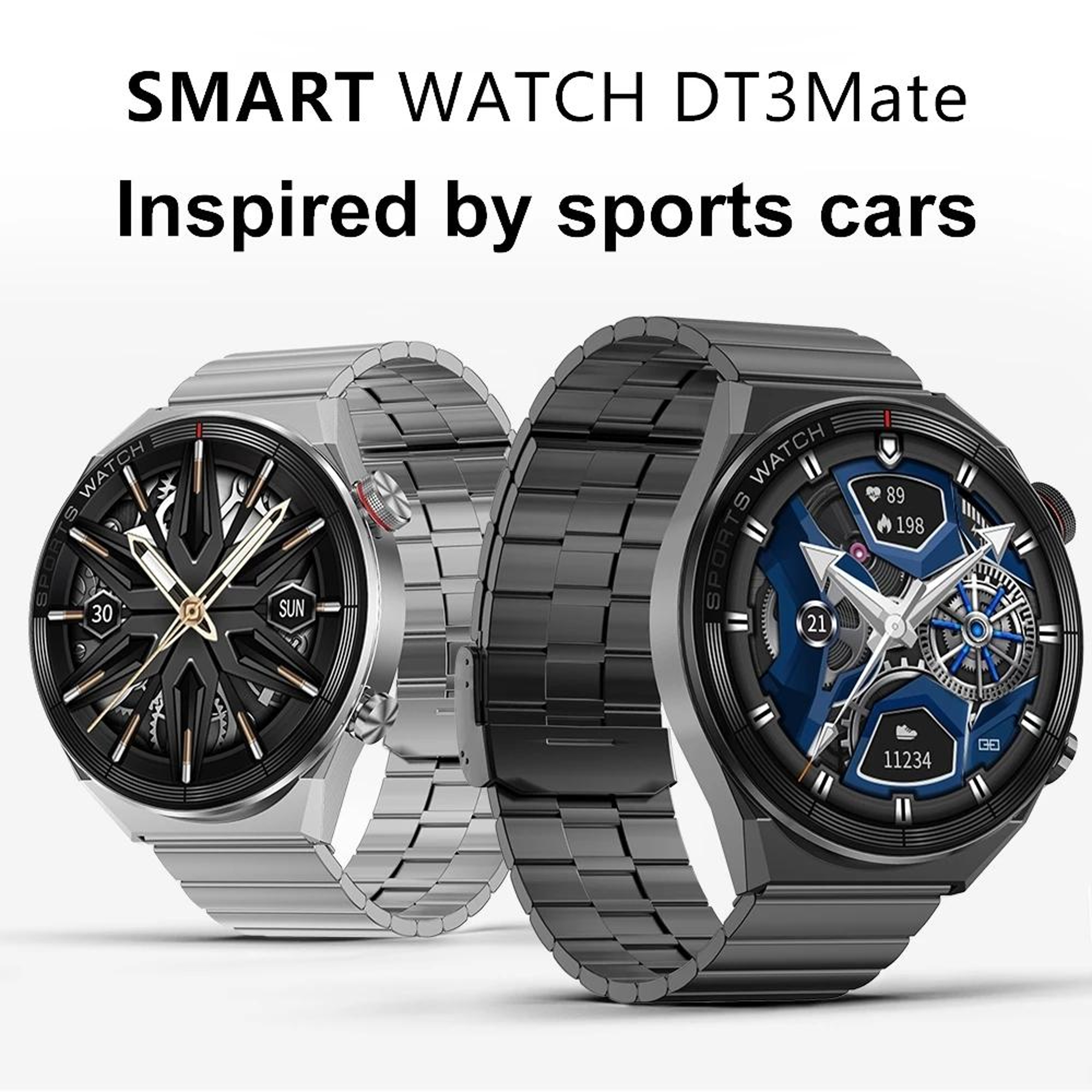 DT3 Mate Smart Watch 1.5 Inch Bluetooth Smartwatch with Heart Rate Monitor IP67 Waterproof – view 4