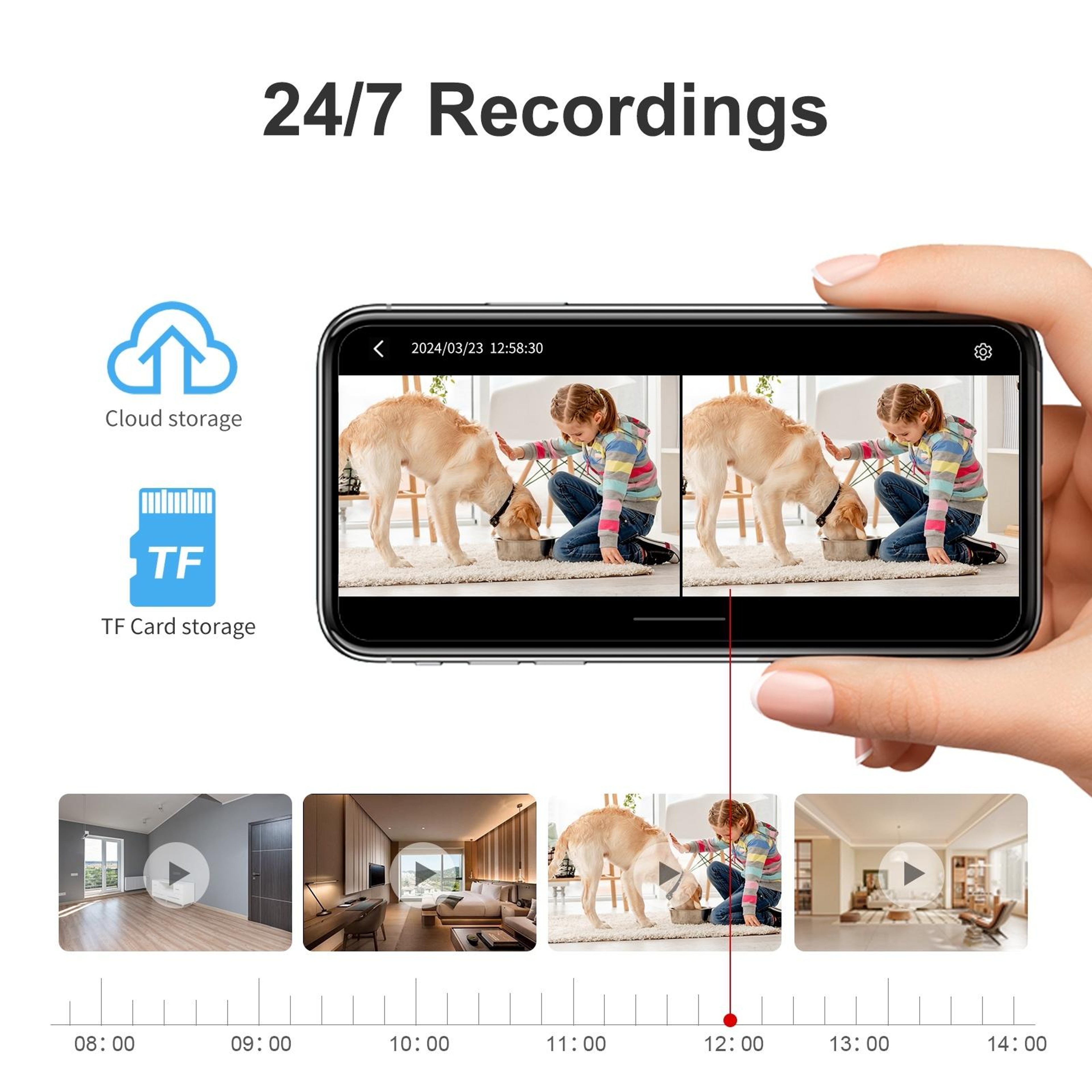 S20 Smart WiFi Security Camera With HD Two Way Audio Night Vision Motion Detection 8