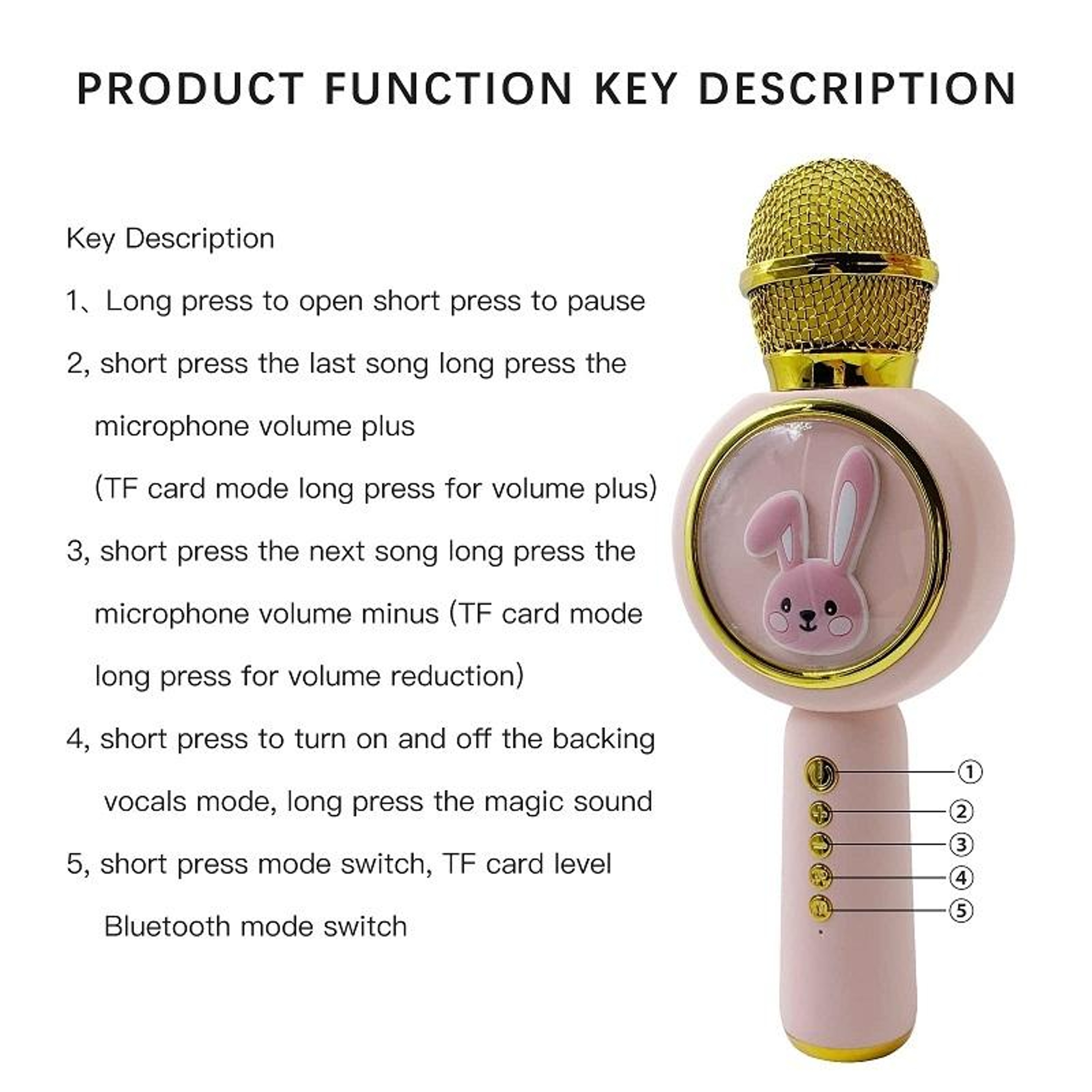 X6 Kids Karaoke Microphone Bluetooth Karaoke Speaker Portable Singing Machine with Magic Voice Effects – view 5