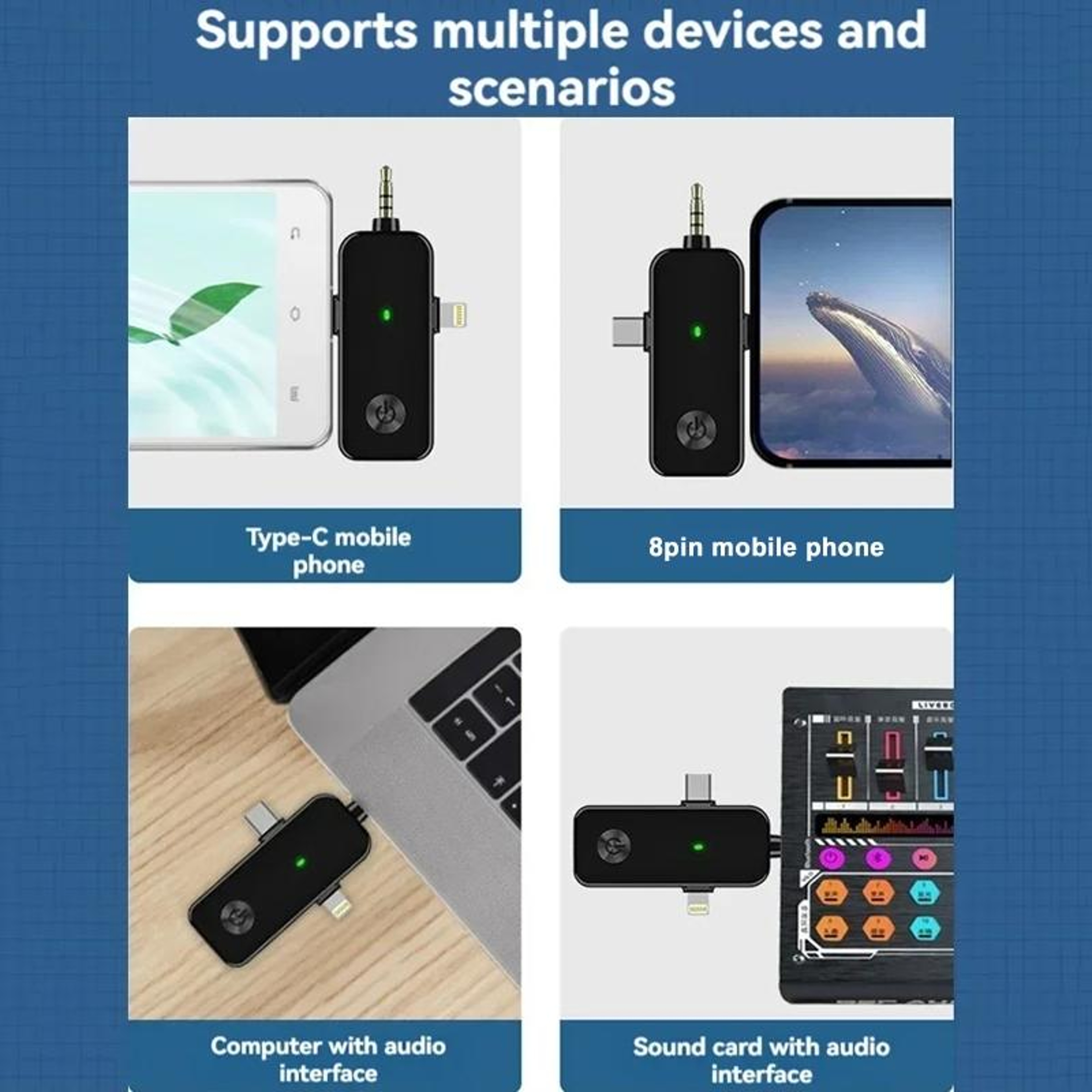 58G Wireless InEar Monitor System Low Latency Audio Transmitter Receiver With Dual Headphone Monito 10