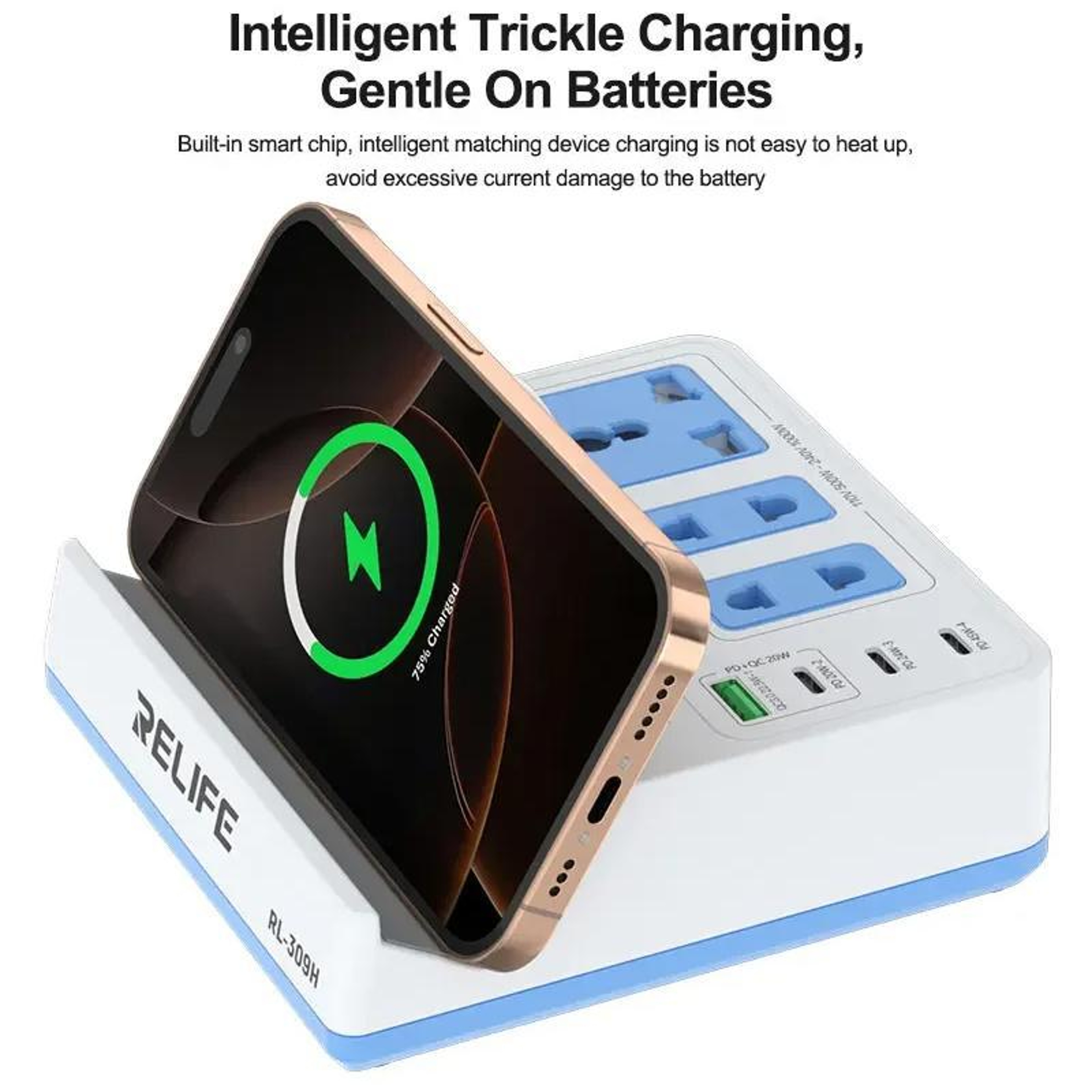 RELIFE RL309H 72W Charger Wireless Charging Station Multi Port Fast Charging Socket 1