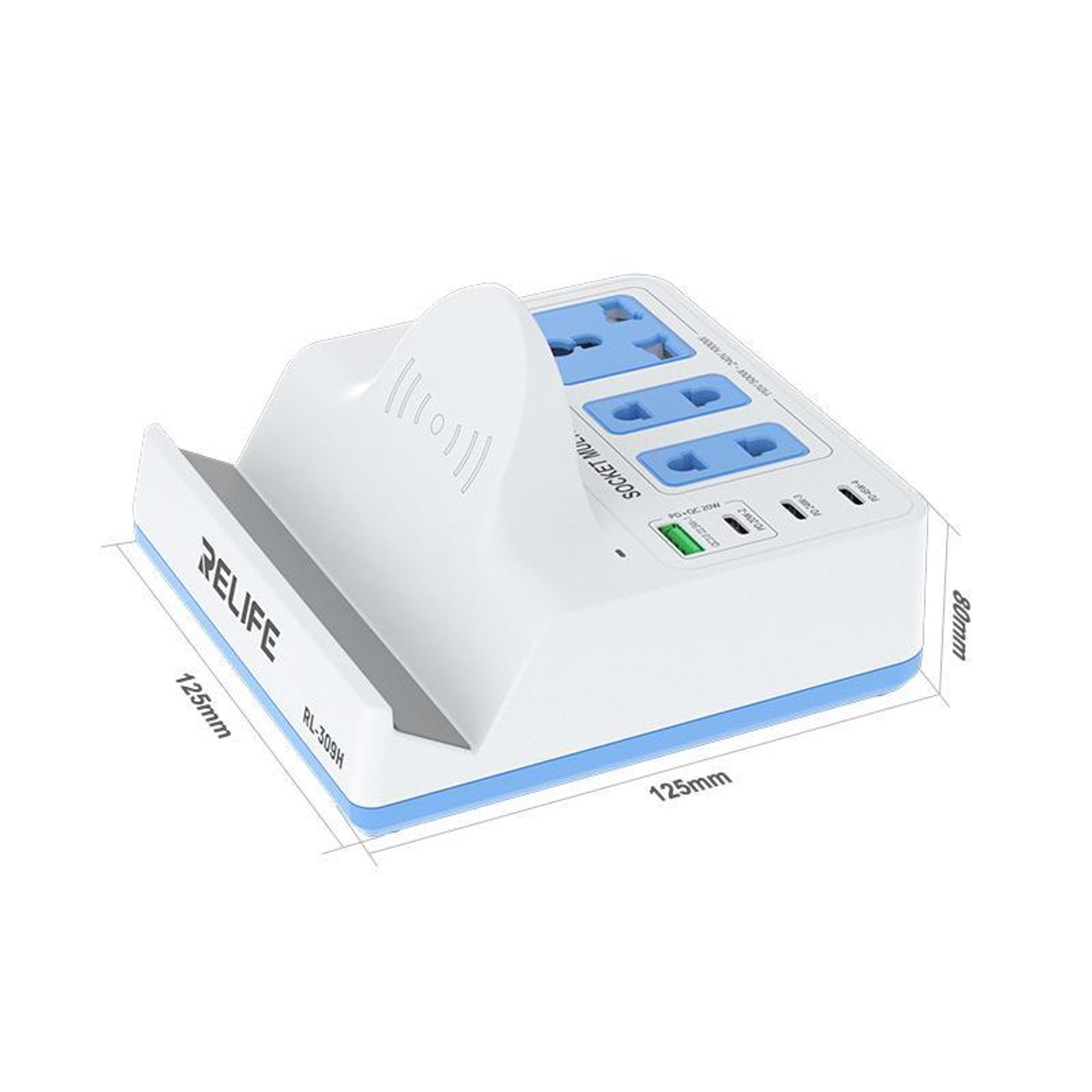 RELIFE RL309H 72W Charger Wireless Charging Station Multi Port Fast Charging Socket 2