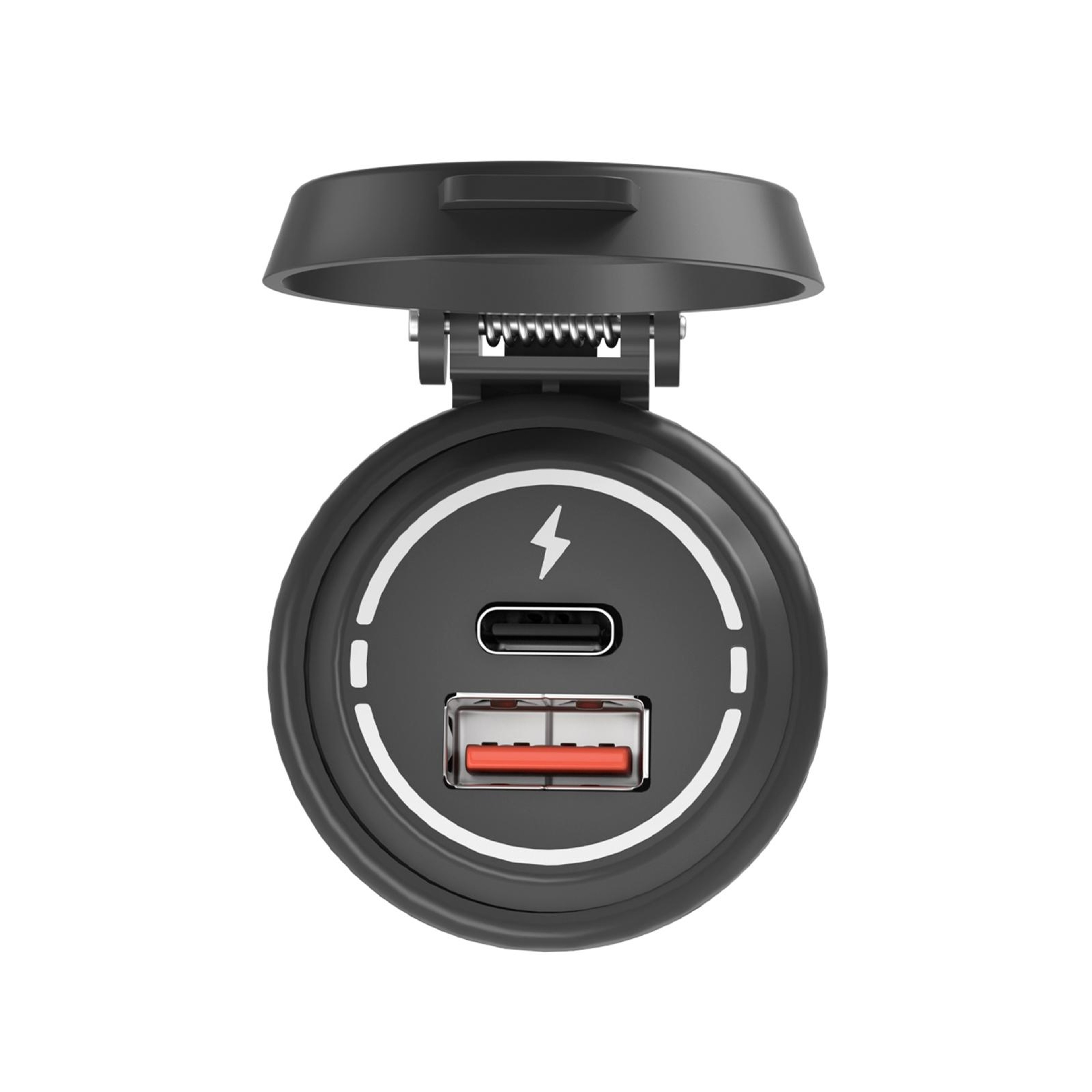 QC30 Waterproof Dual USB Car Charger Fast Charging USB A Type C Power Outlet 1