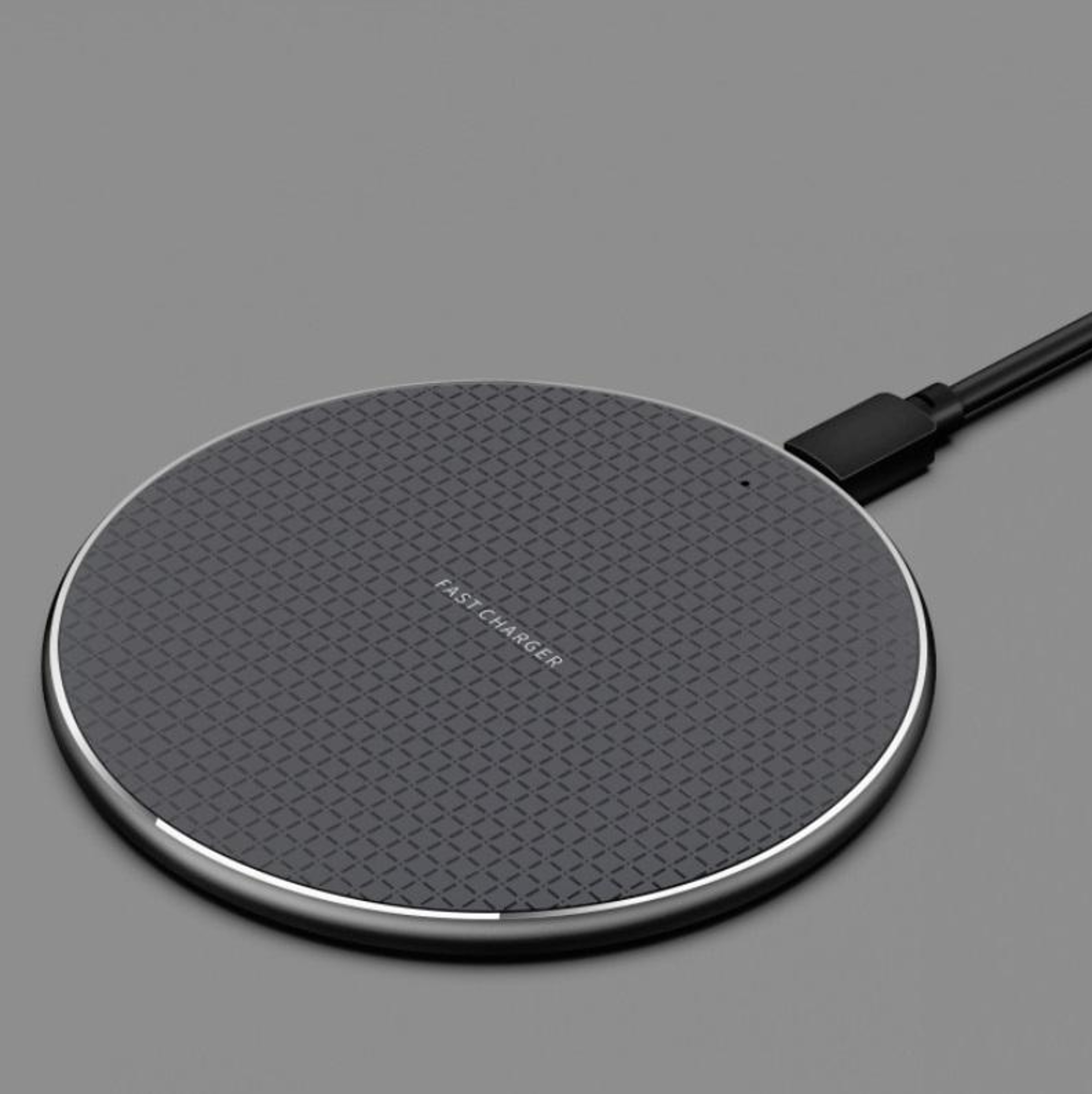 K8 10W Fast Wireless Charger Pad  Slim Aluminum Alloy Qi Charging Pad For IPhone  Android 1