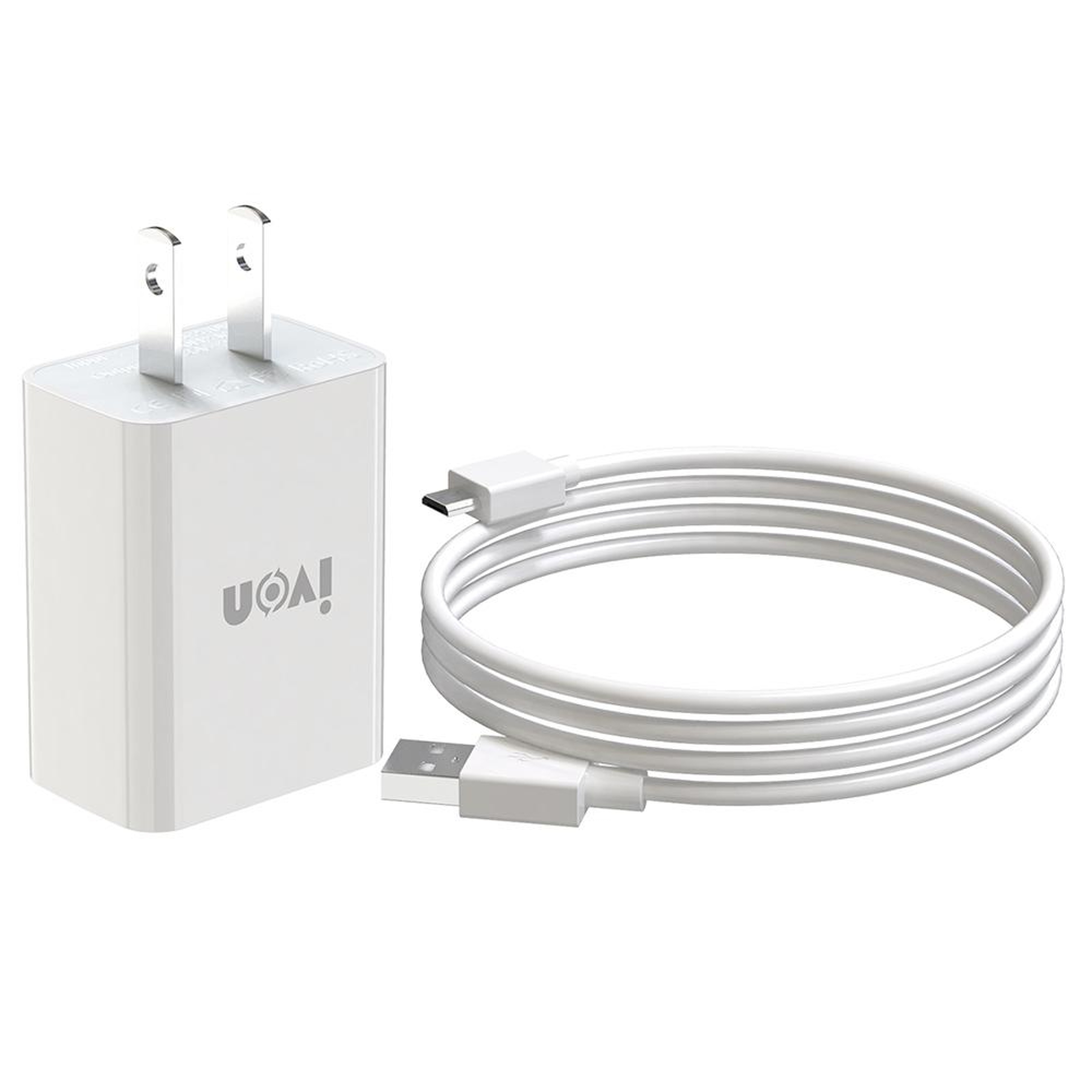 IVON AD33 USB Wall Charger With Micro USB Cable 21A Fast Charger US Plug 0