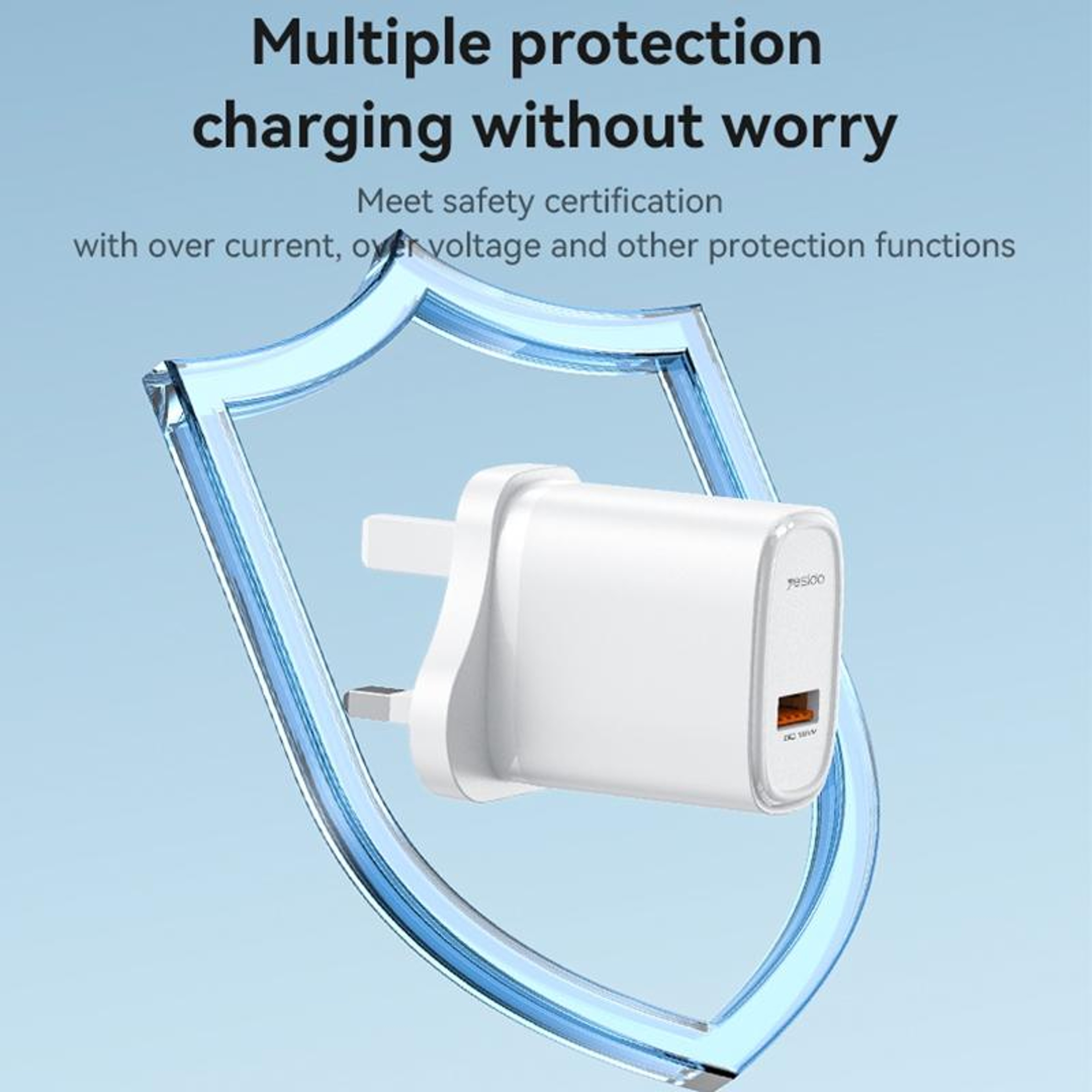 Yesido YC85C 18W Fast Charger With USB C Charger Cable  Fast Charging Adapter 7