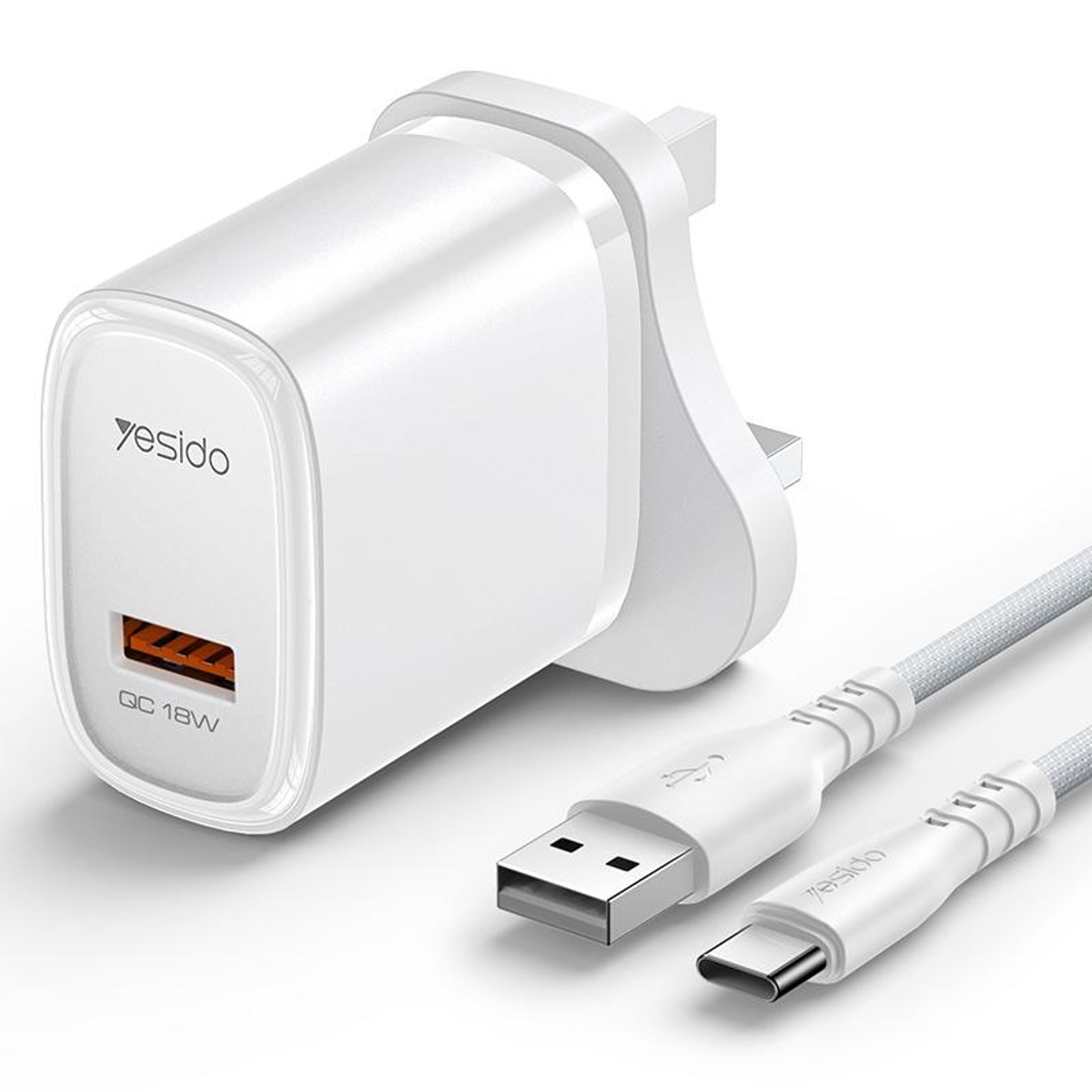 Yesido YC85C 18W Fast Charger With USB C Charger Cable  Fast Charging Adapter 11