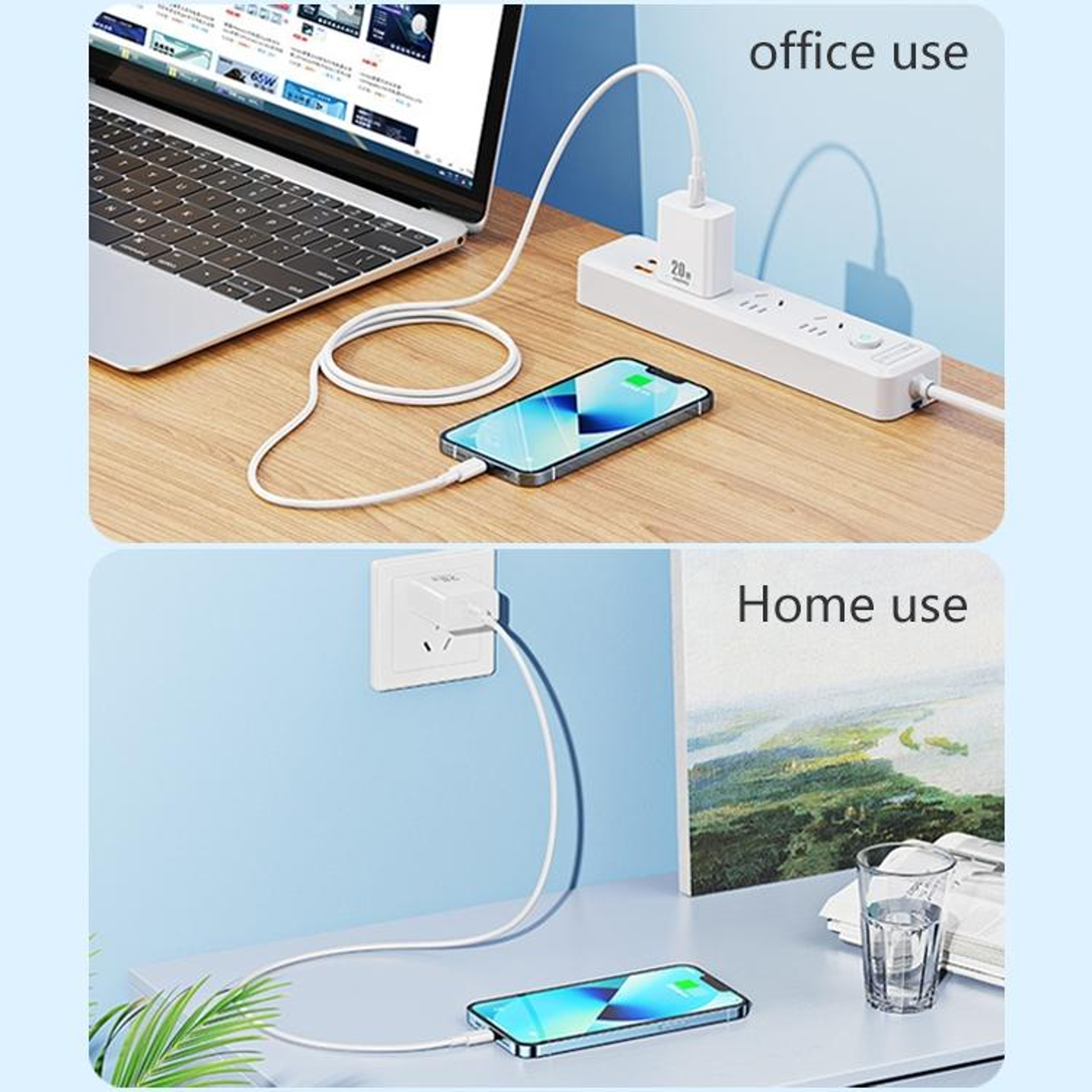 REMAX 20W PD Charger With USB C To Lightning Cable Fast Charging IPhone Wall Charger US Plug 6