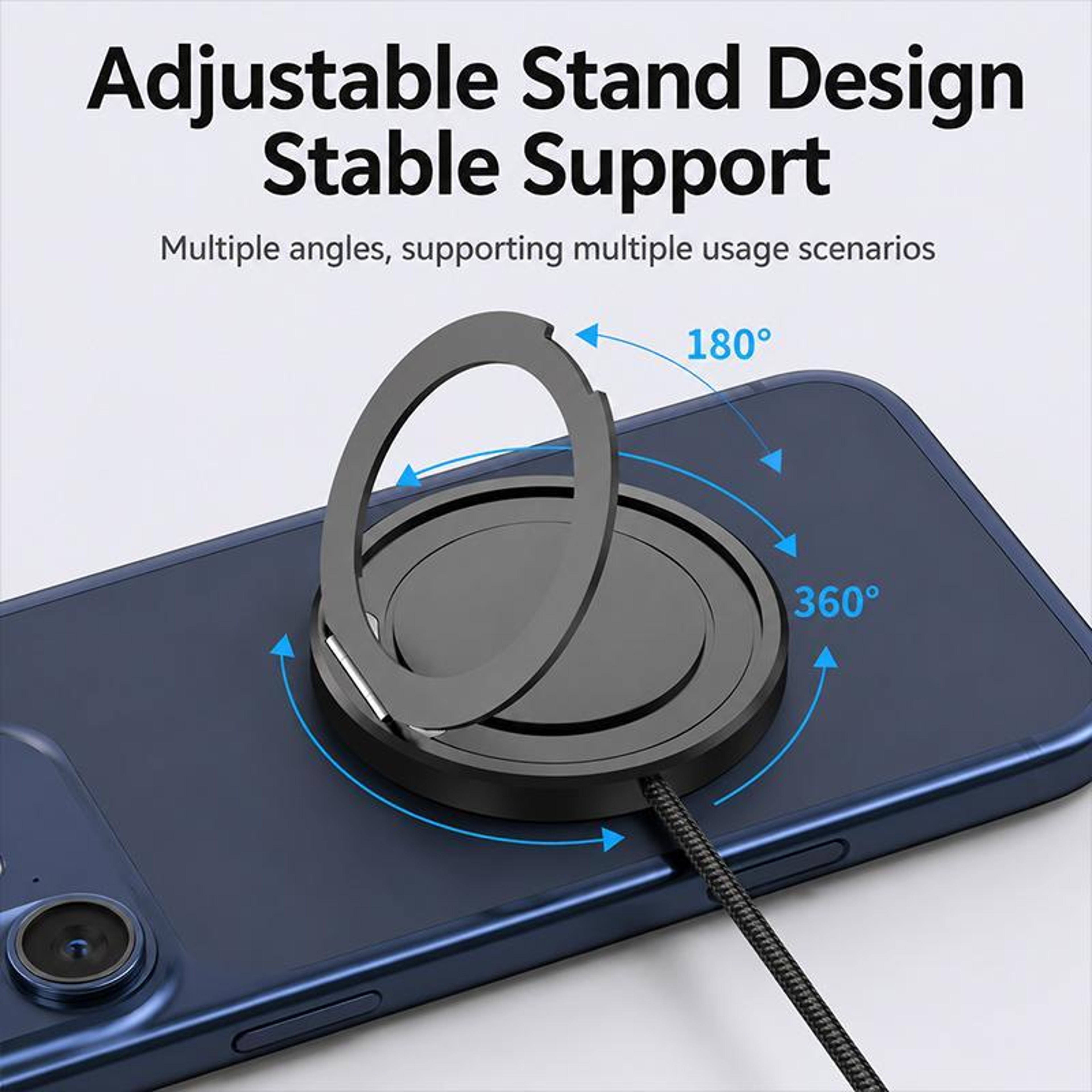 25W Magnetic Wireless Charger Fast Wireless Charging Stand with Braided Cable – view 5